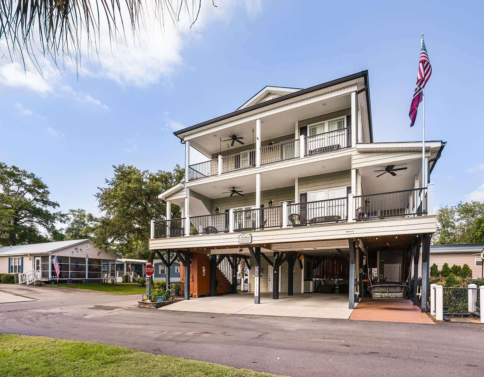 Spacious multi-level home with expansive covered balconies - property