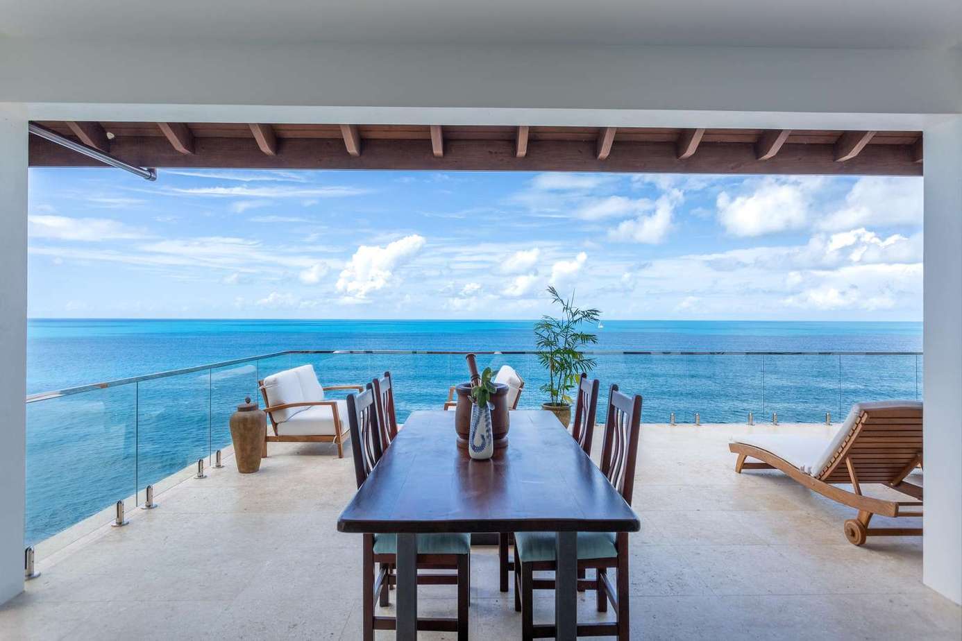 Oceanfront dining with panoramic sea views and sunset breezes