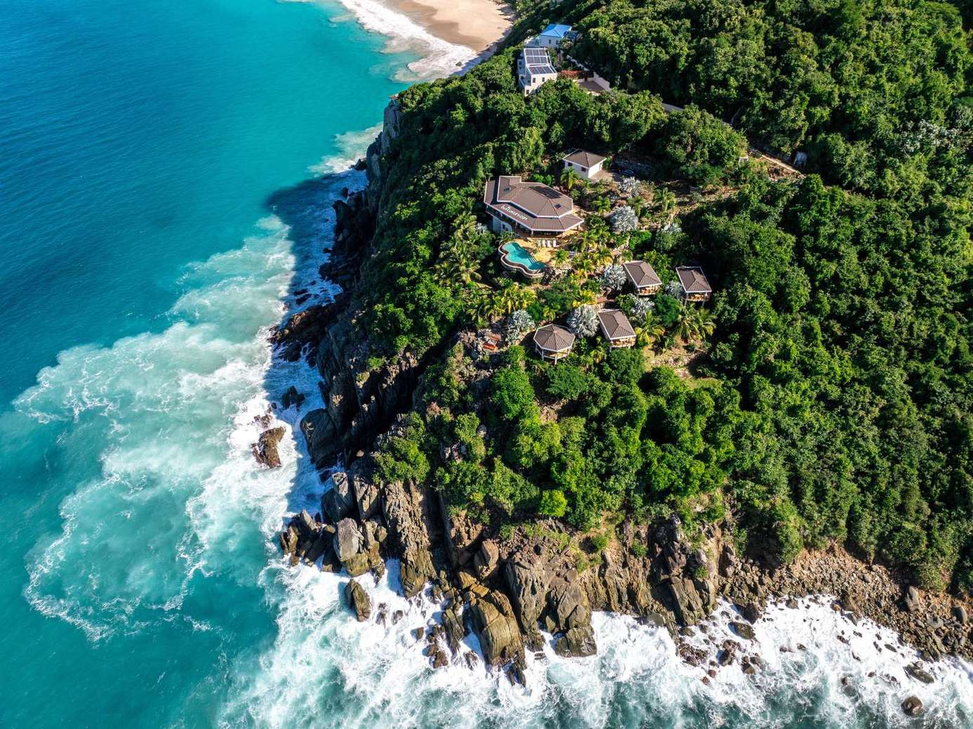 Secluded cliffside retreat with breathtaking ocean views