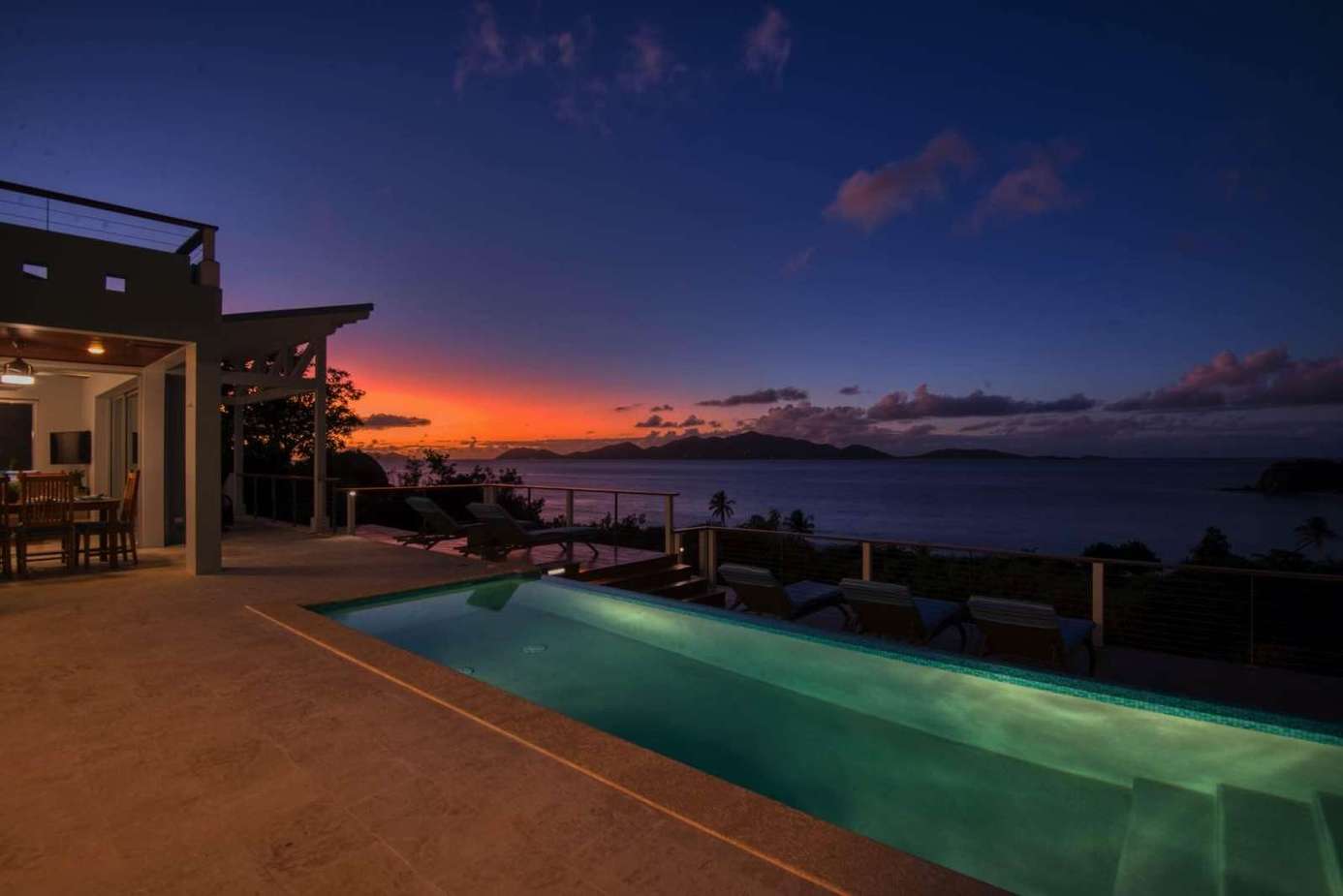 Sunset views and a private pool for ultimate relaxation