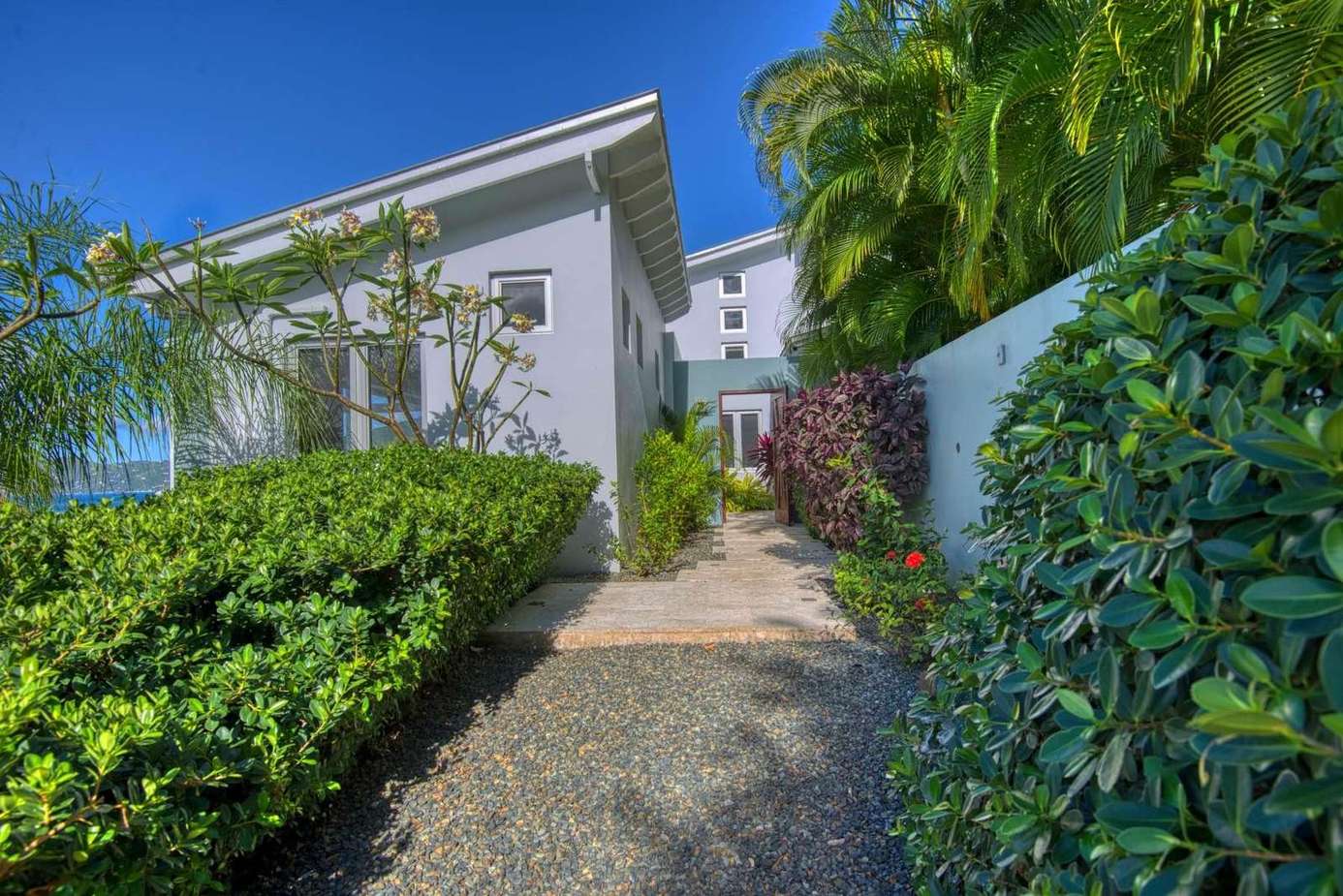 Charming garden pathway leading to your private retreat