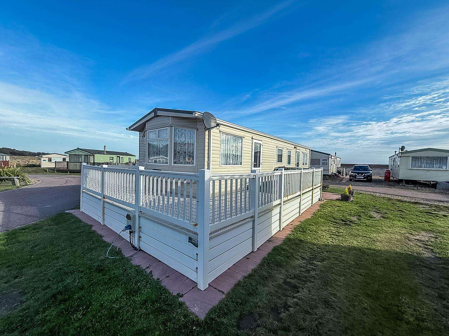 This dog-friendly 4 berth static caravan with decking provides the perfect base for your adventures along the Suffolk coast. - property