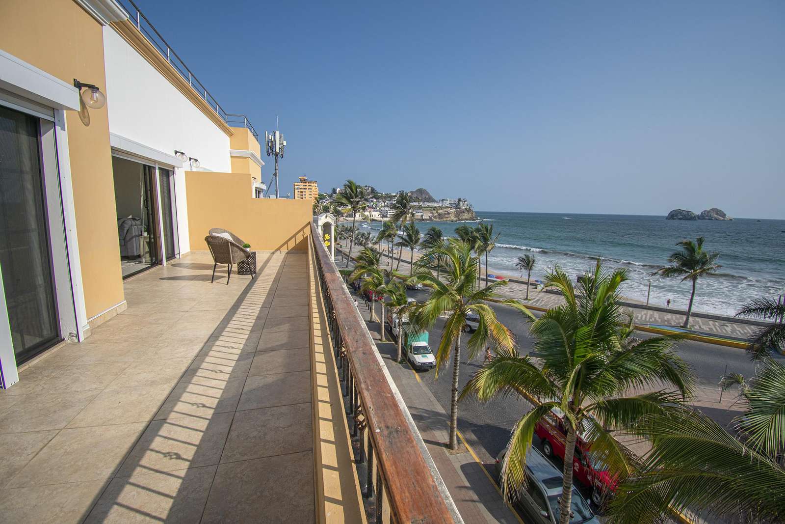 No better place to watch the parades and activities along the Malecon - property