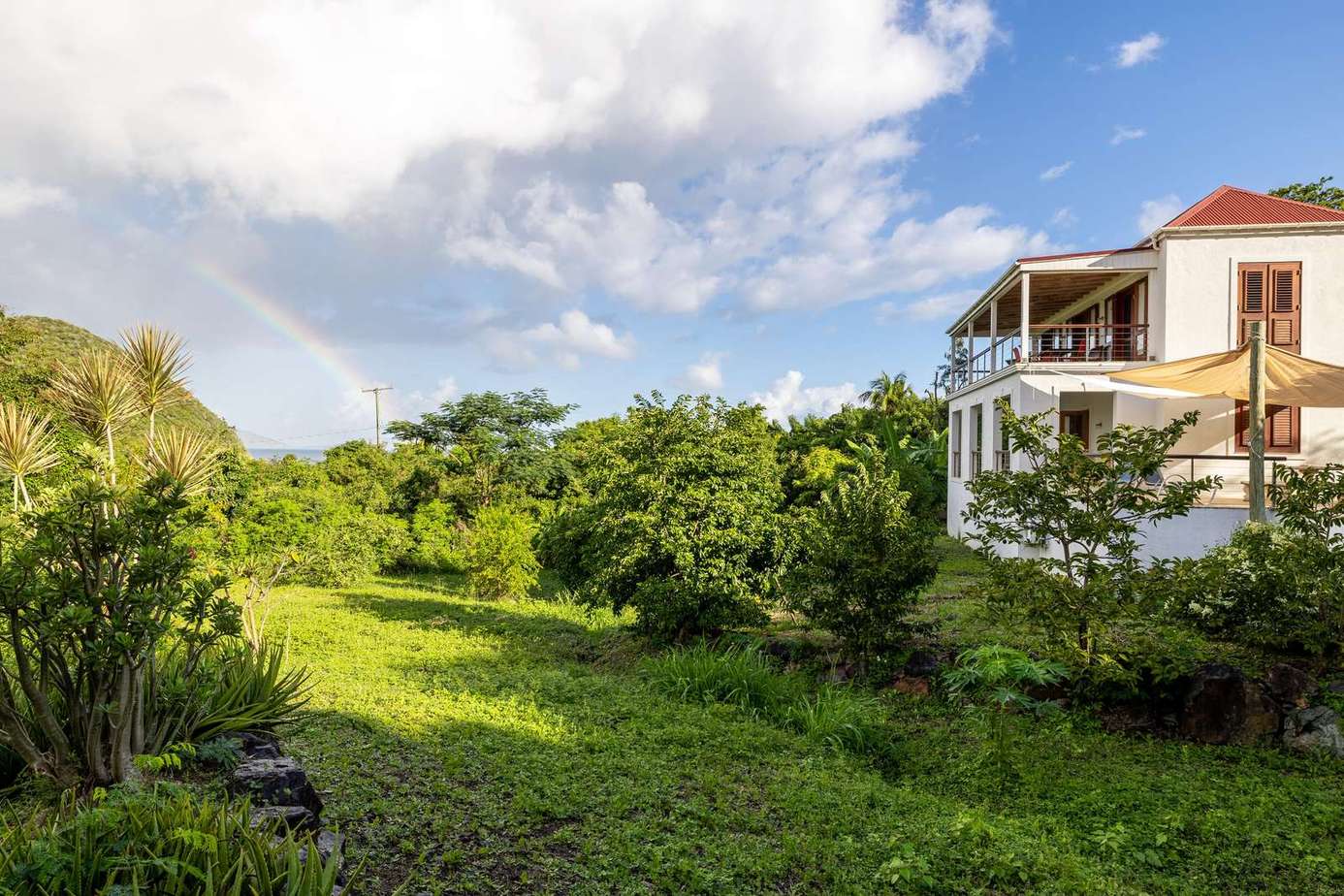 Lush garden views from your private vacation retreat balcony