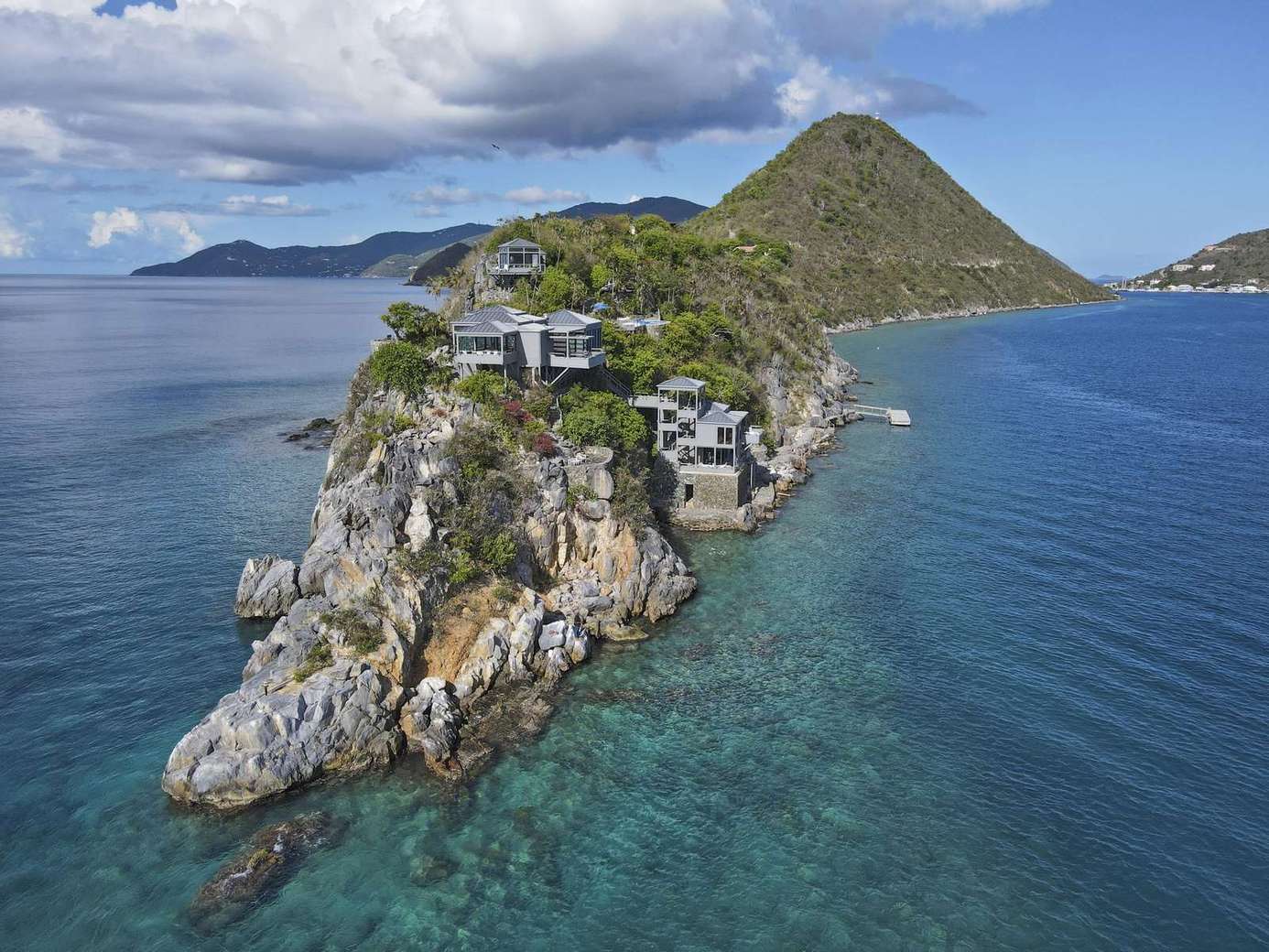Secluded island retreat with stunning ocean views and crystal-clear waters