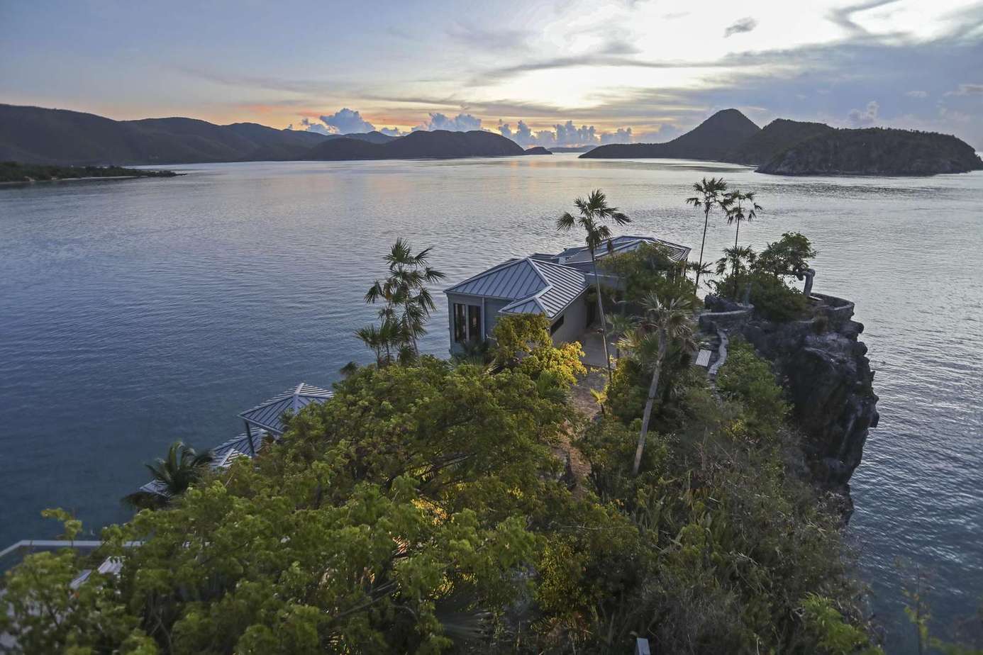 Secluded waterfront retreat with stunning sunset views