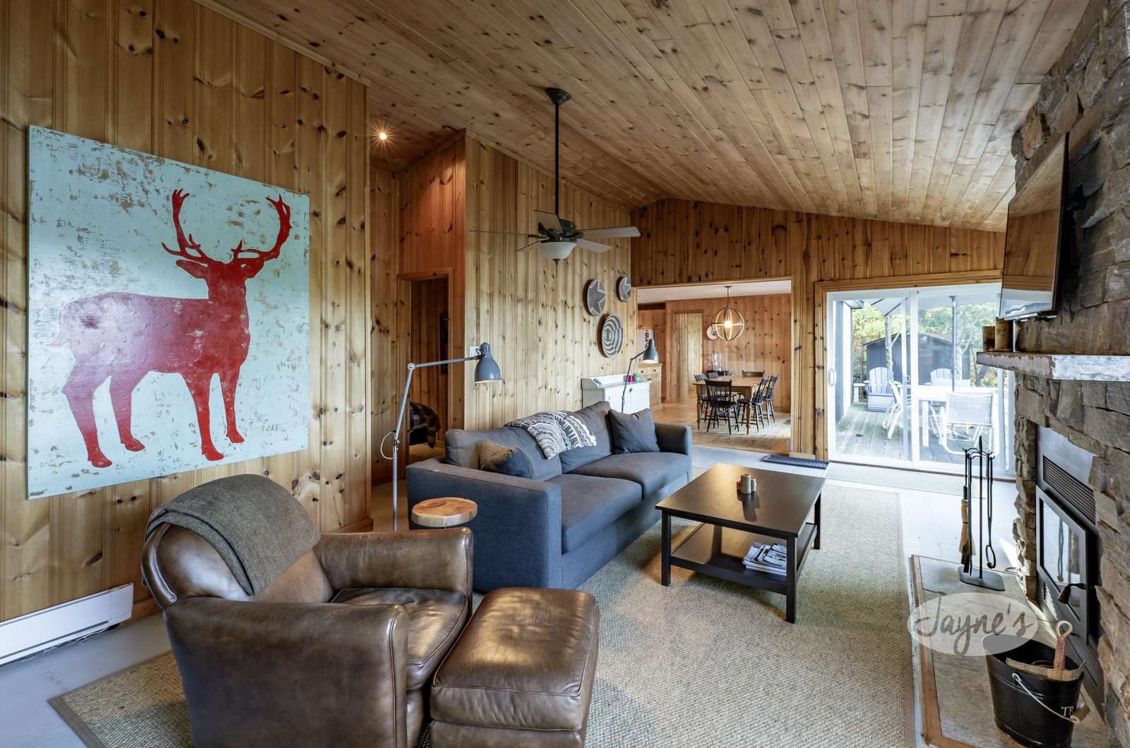 Living Area & Fireplace