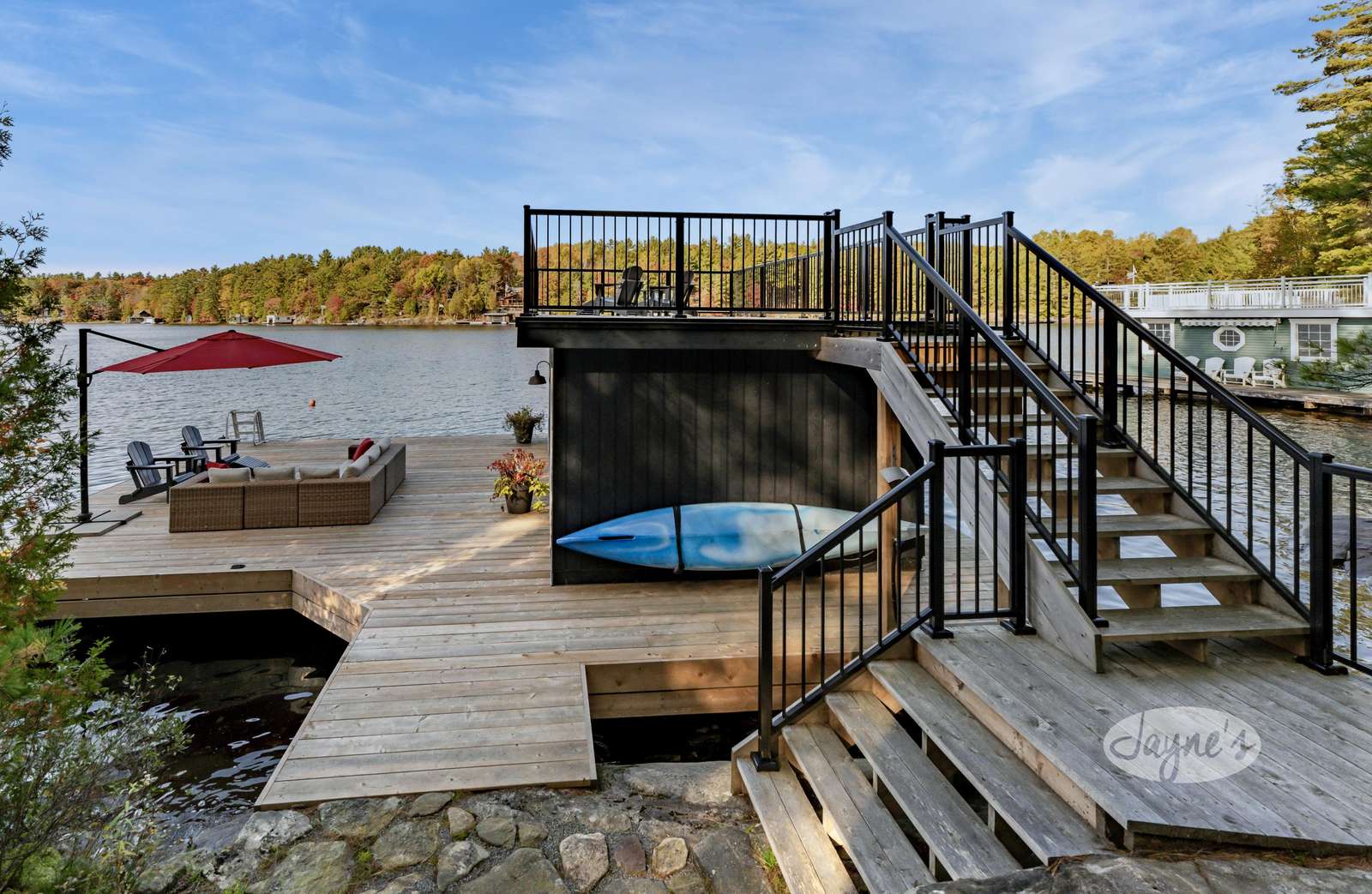 Boathouse, Upper Sun Deck, Dock & Seating