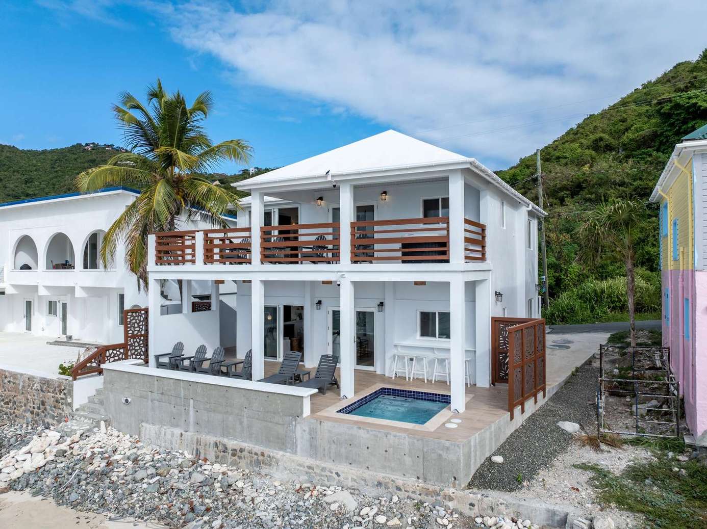 Spacious beachfront home with private pool and ocean views