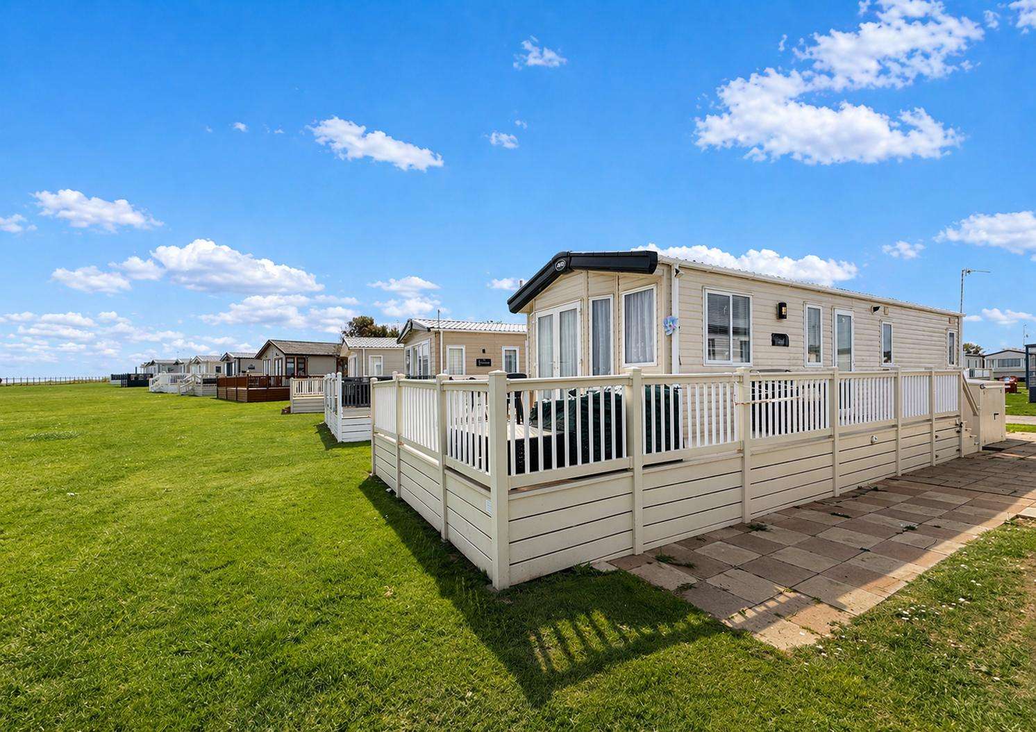 Enjoy beautiful sea views from this modern 6 berth caravan on Broadland Sands in Suffolk. The whole family will love a styacation here with so muhc to do, you will make great memories. - property