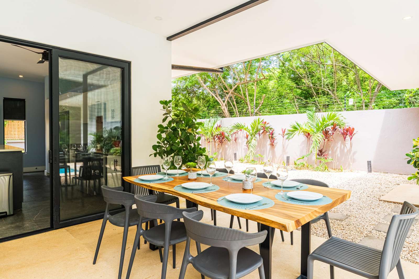 Outside dining area