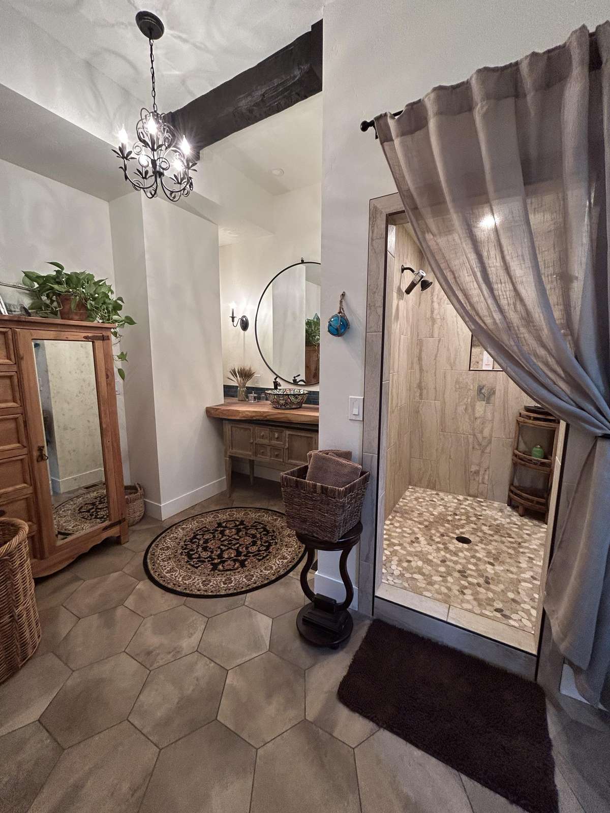 Charming vintage-style bathroom with elegant clawfoot tub