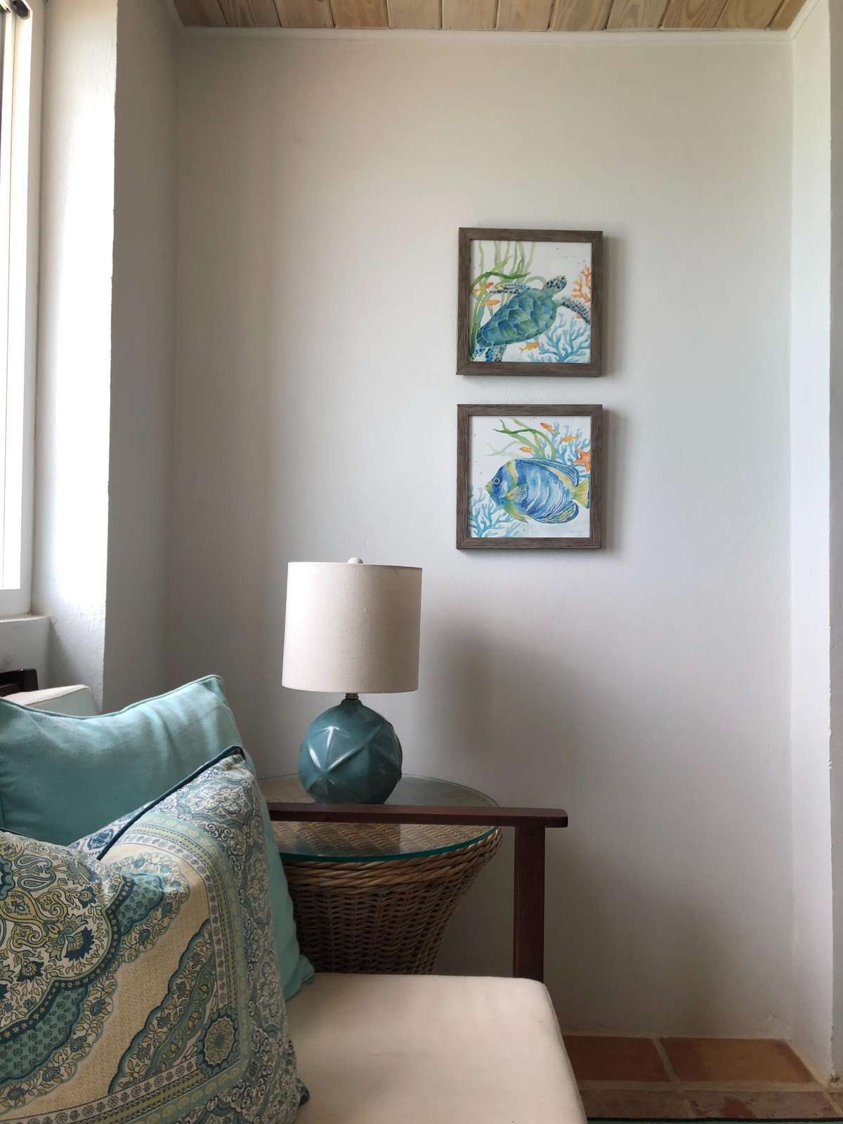 Cozy reading nook with soft natural light and calming decor