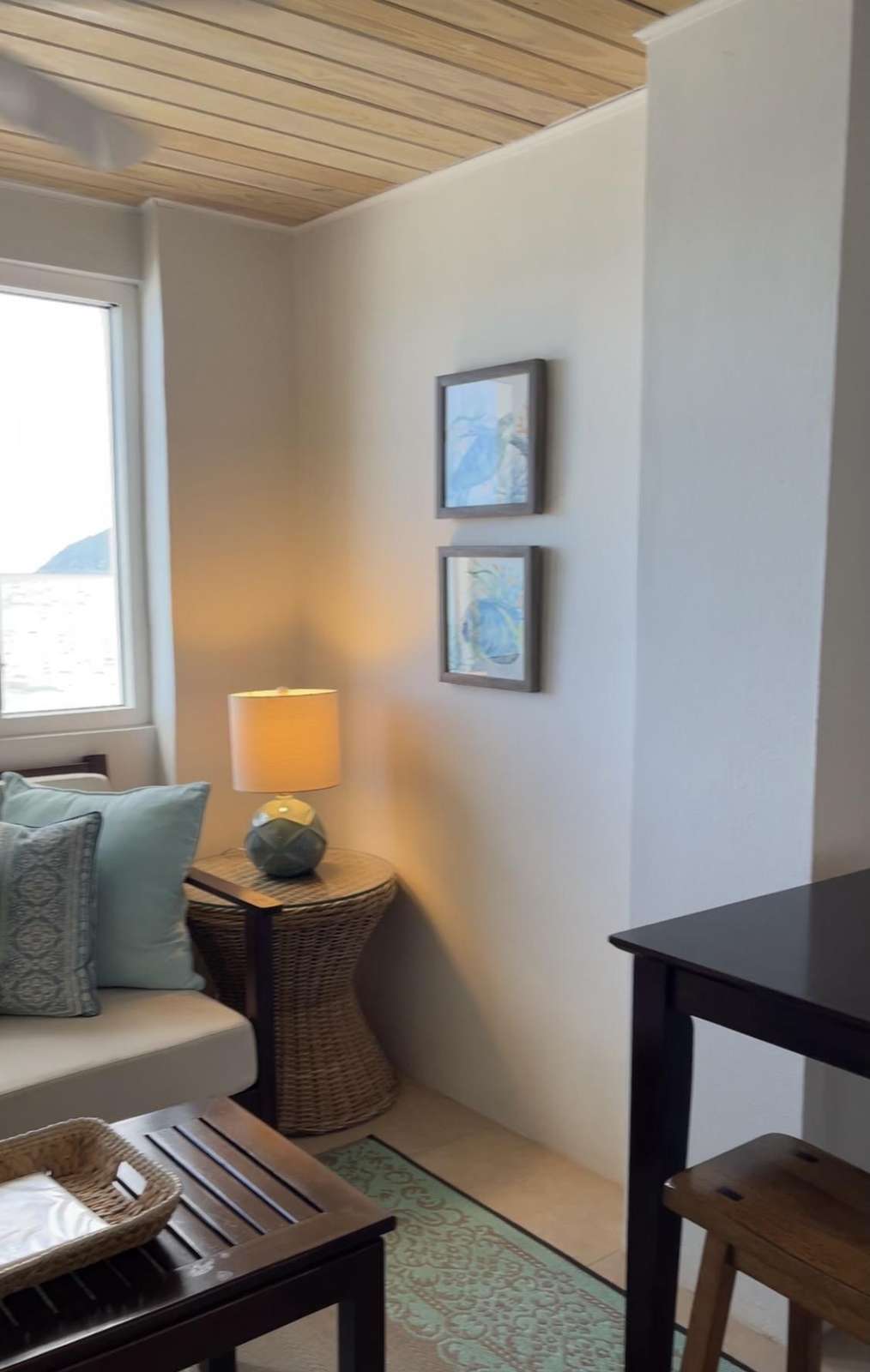 Cozy corner nook with soft lighting and serene views