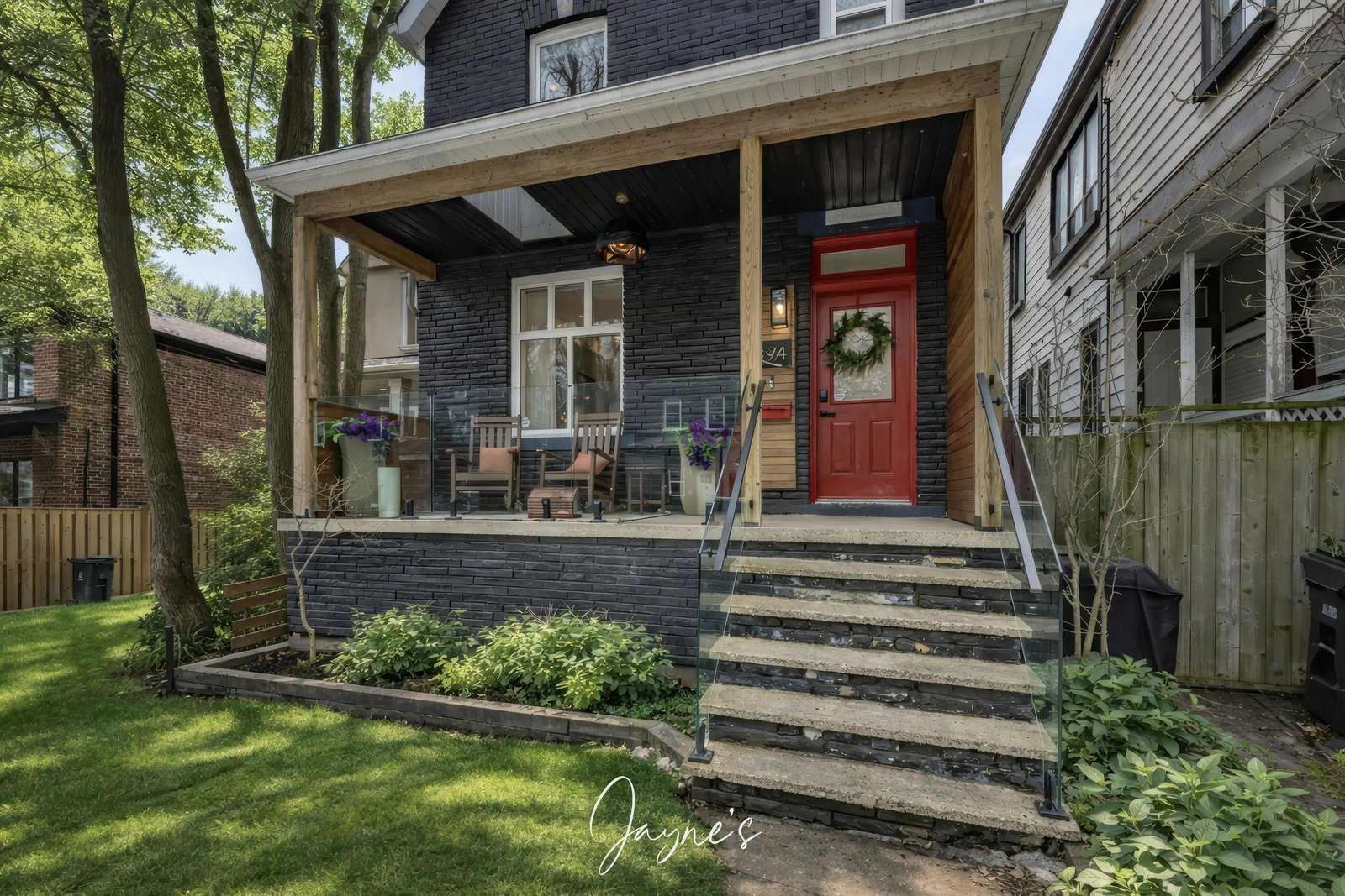 Charming front porch retreat perfect for morning coffee