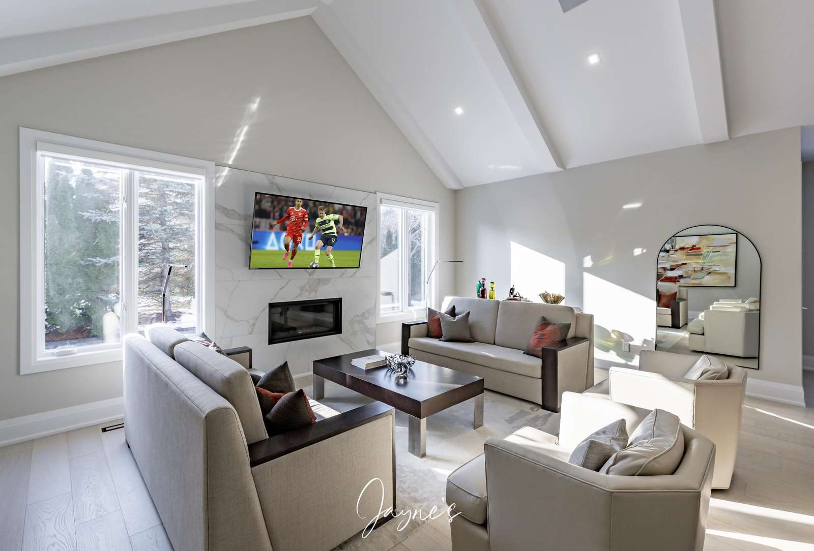 Living Room & Fireplace