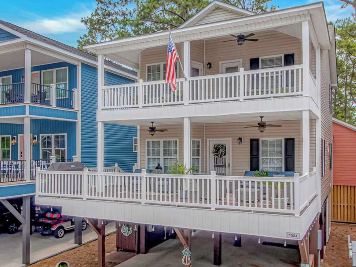 Spacious double-deck porch perfect for relaxing evenings - property