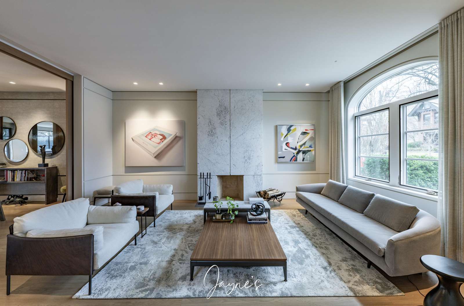 Living Room & Fireplace