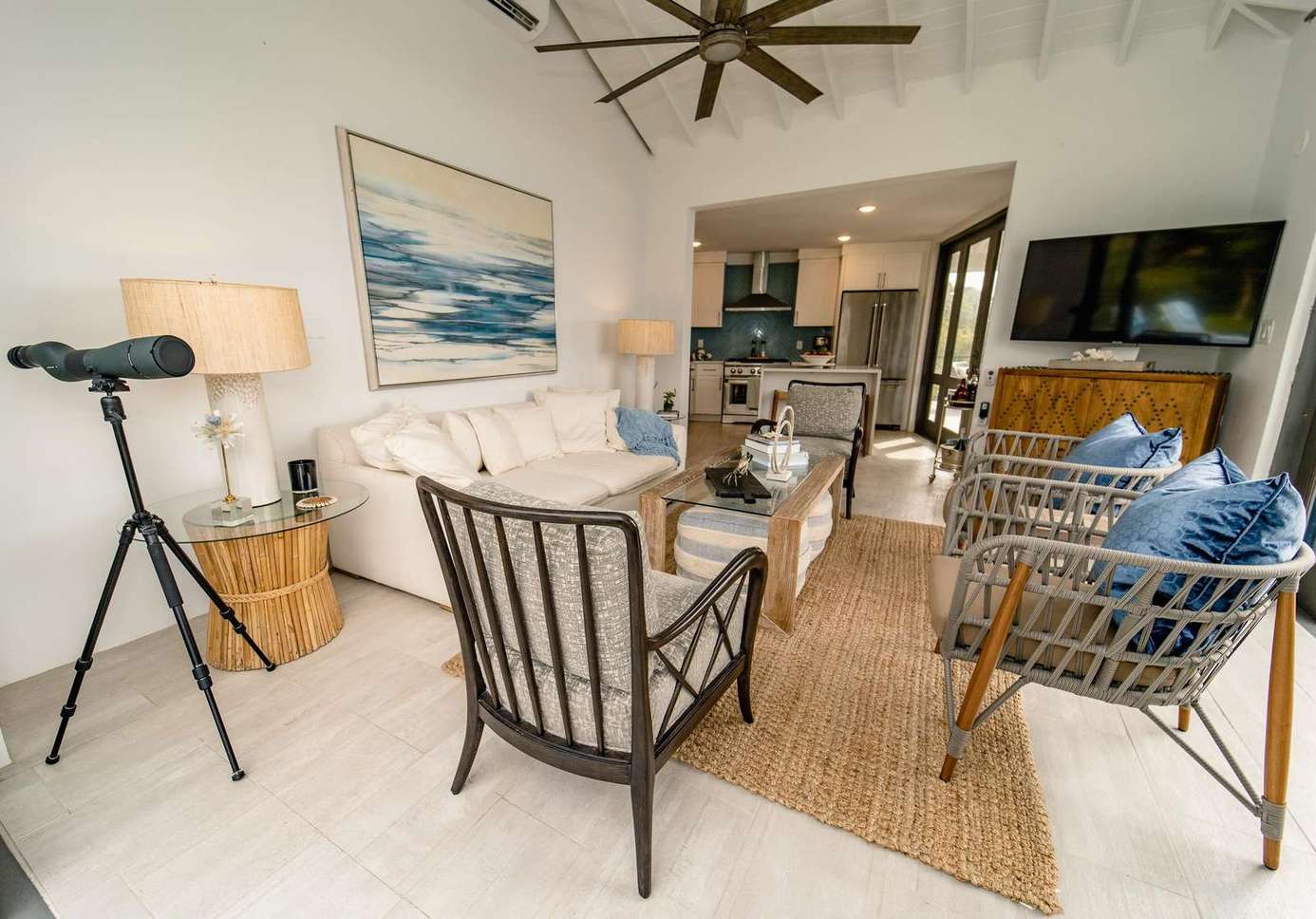 chat, play games, read, watch the TV or watch the ocean. It's all right here