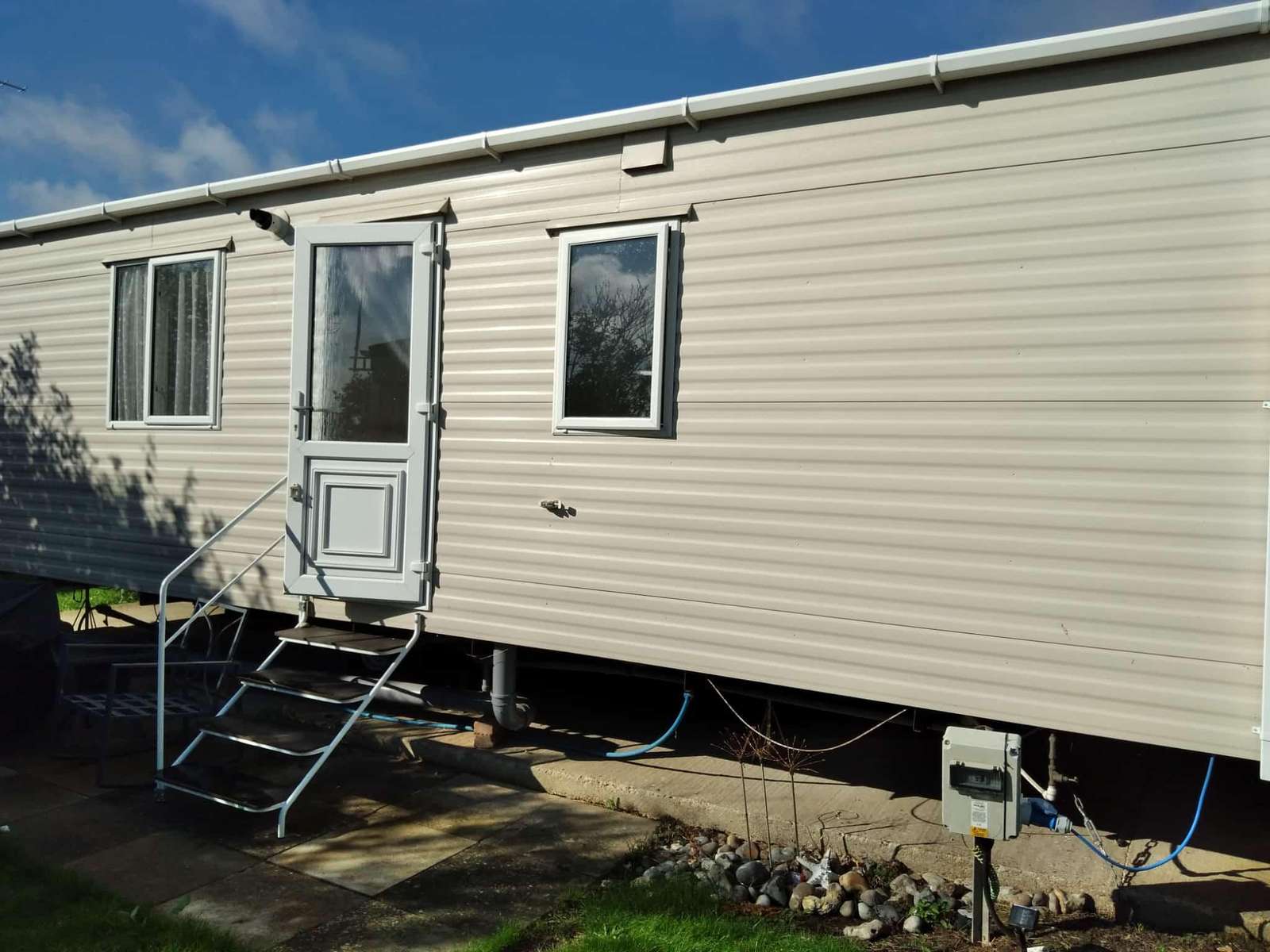 Side entrance to the holiday caravan in Pakefield - property