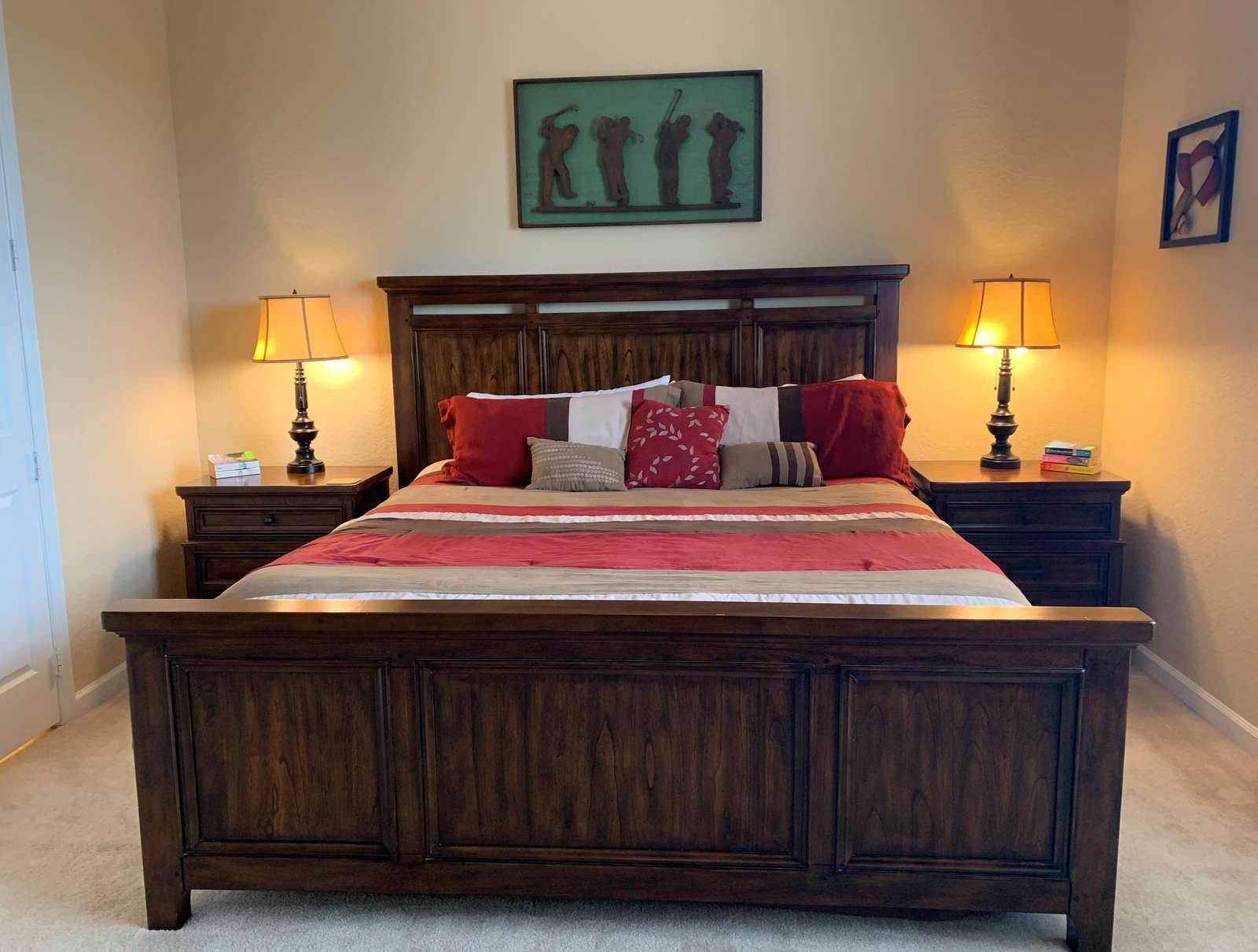 Master bedroom with king bed