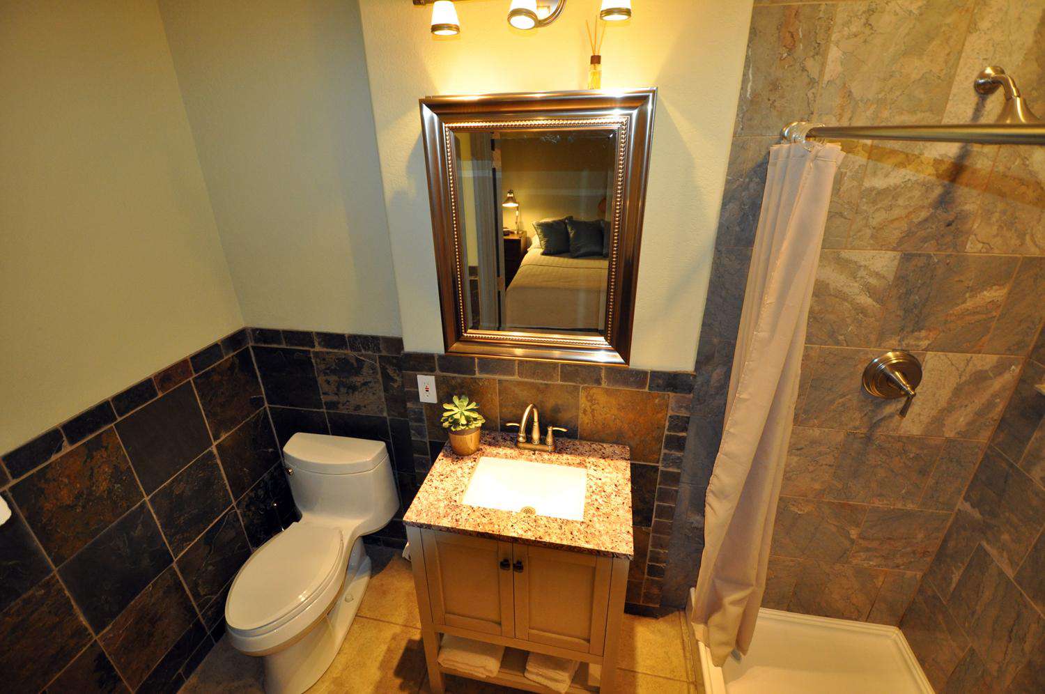 first bathroom slate & stone bathroom
