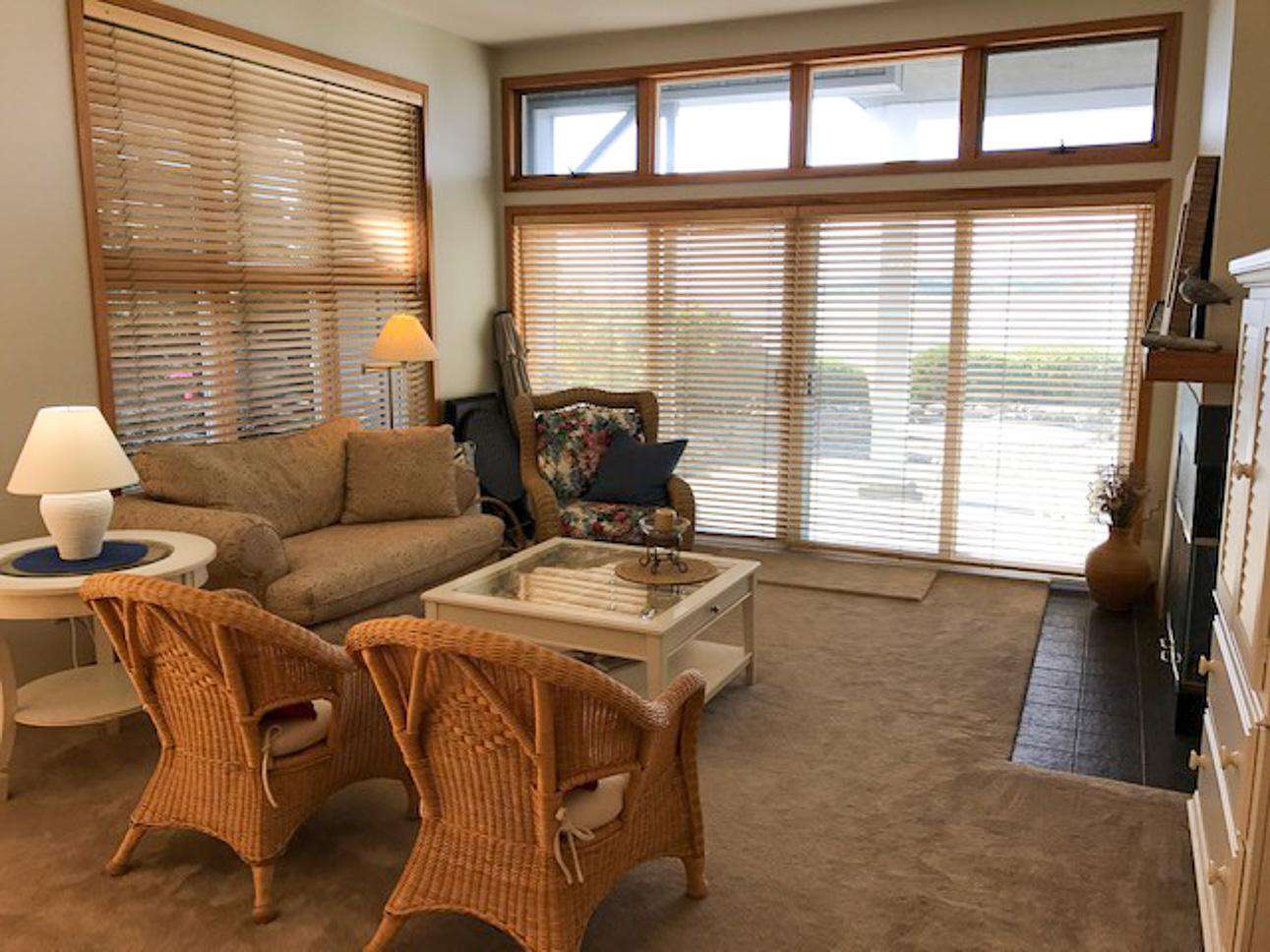Slider out to patio and view