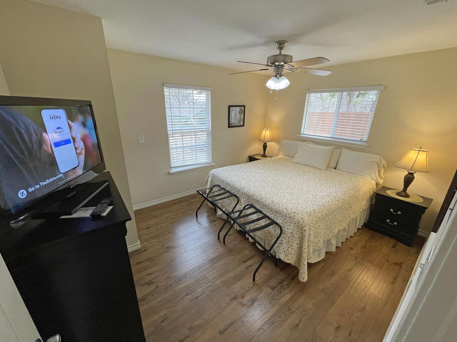 King Bedroom #2 with 32" television with cable.