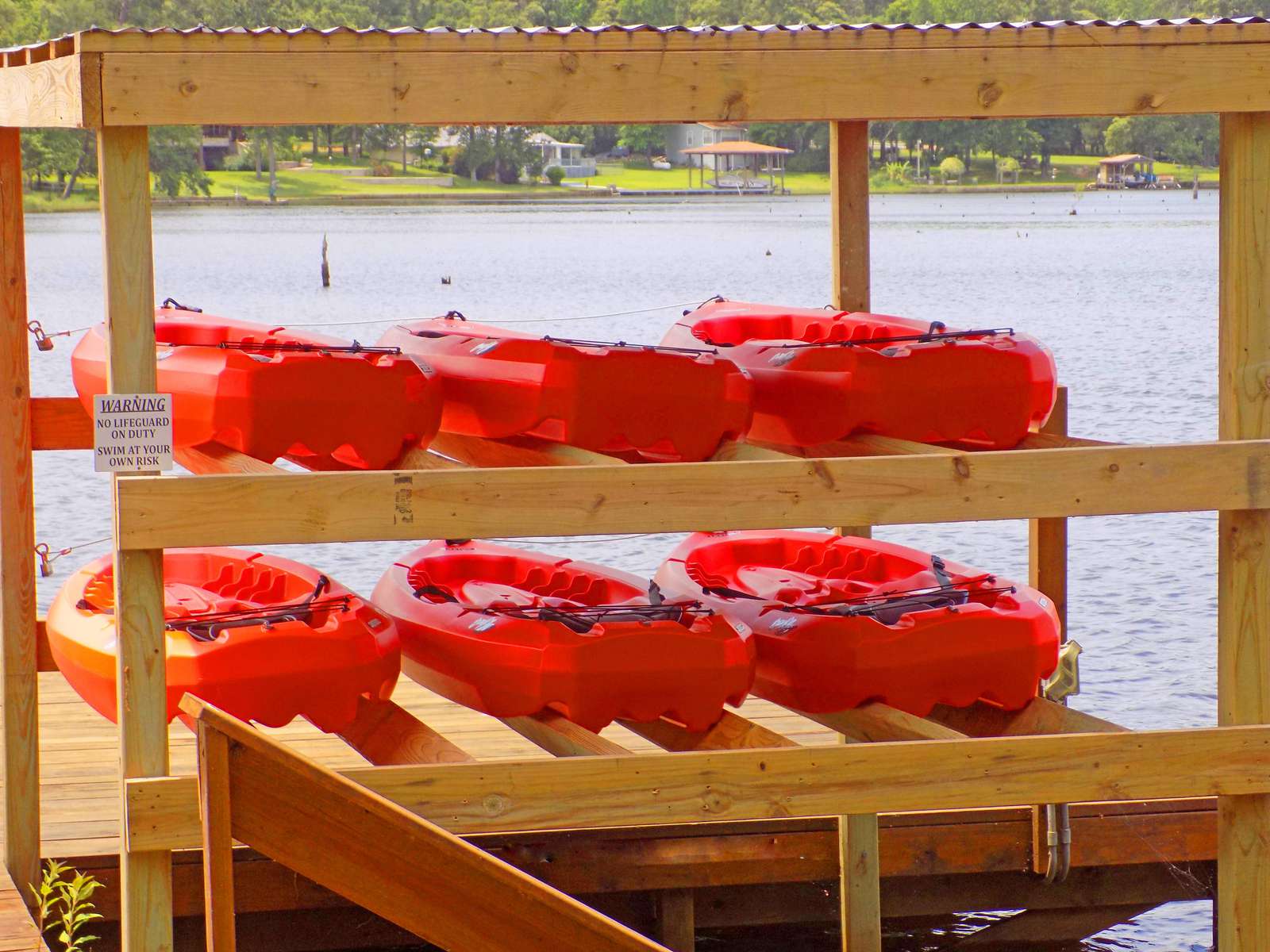 Your very own kayaks for your personal use.
