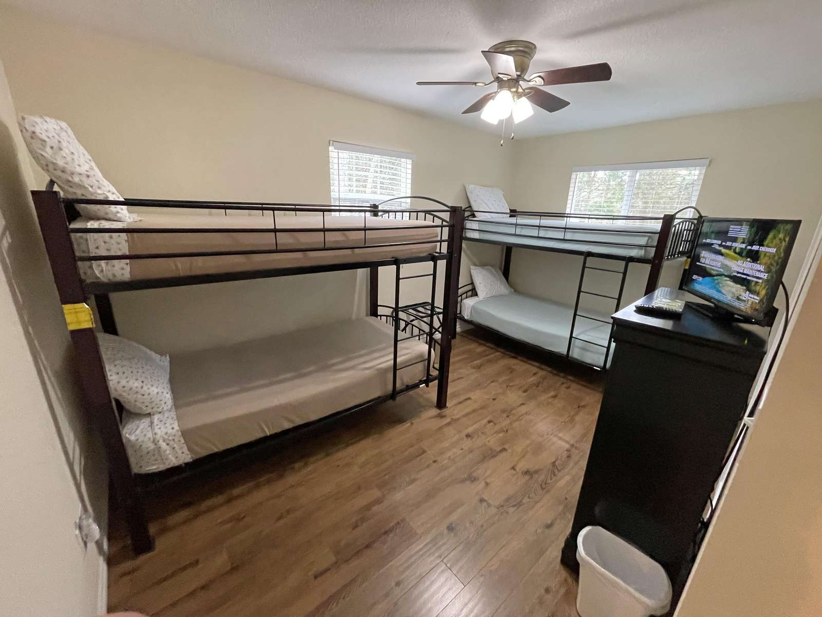 The bunk room, best suited for kids. It has its own television with cable.