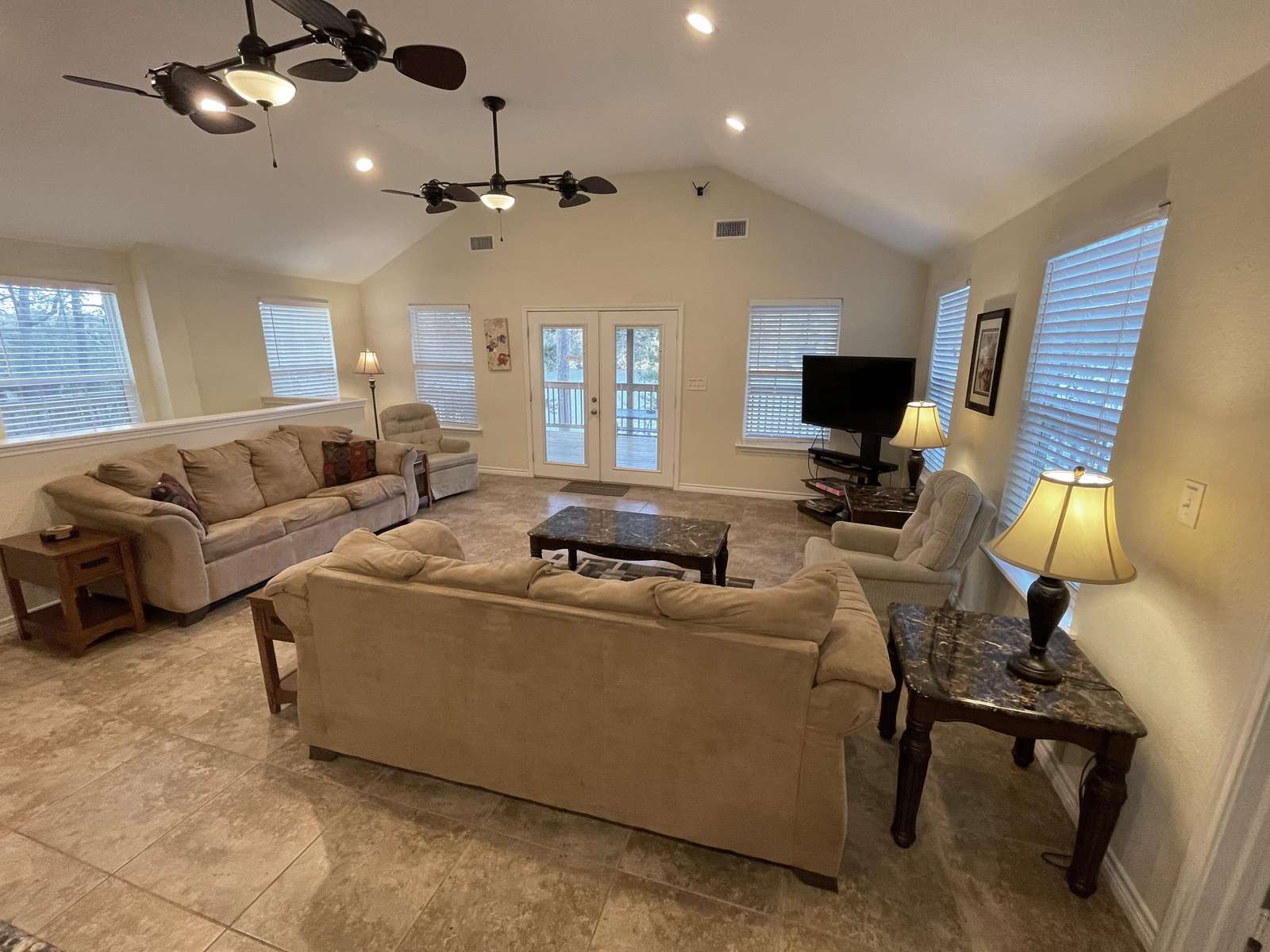 Open the blinds and view the lake from the comfort of the living areas.