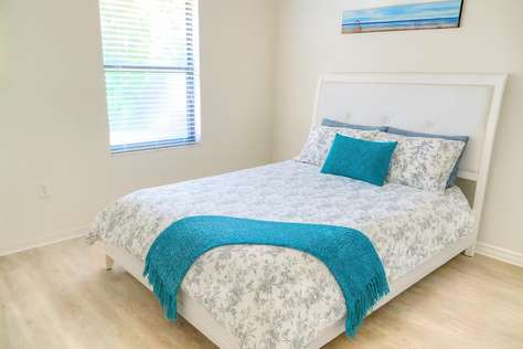 Bright and cozy bedroom with refreshing natural light