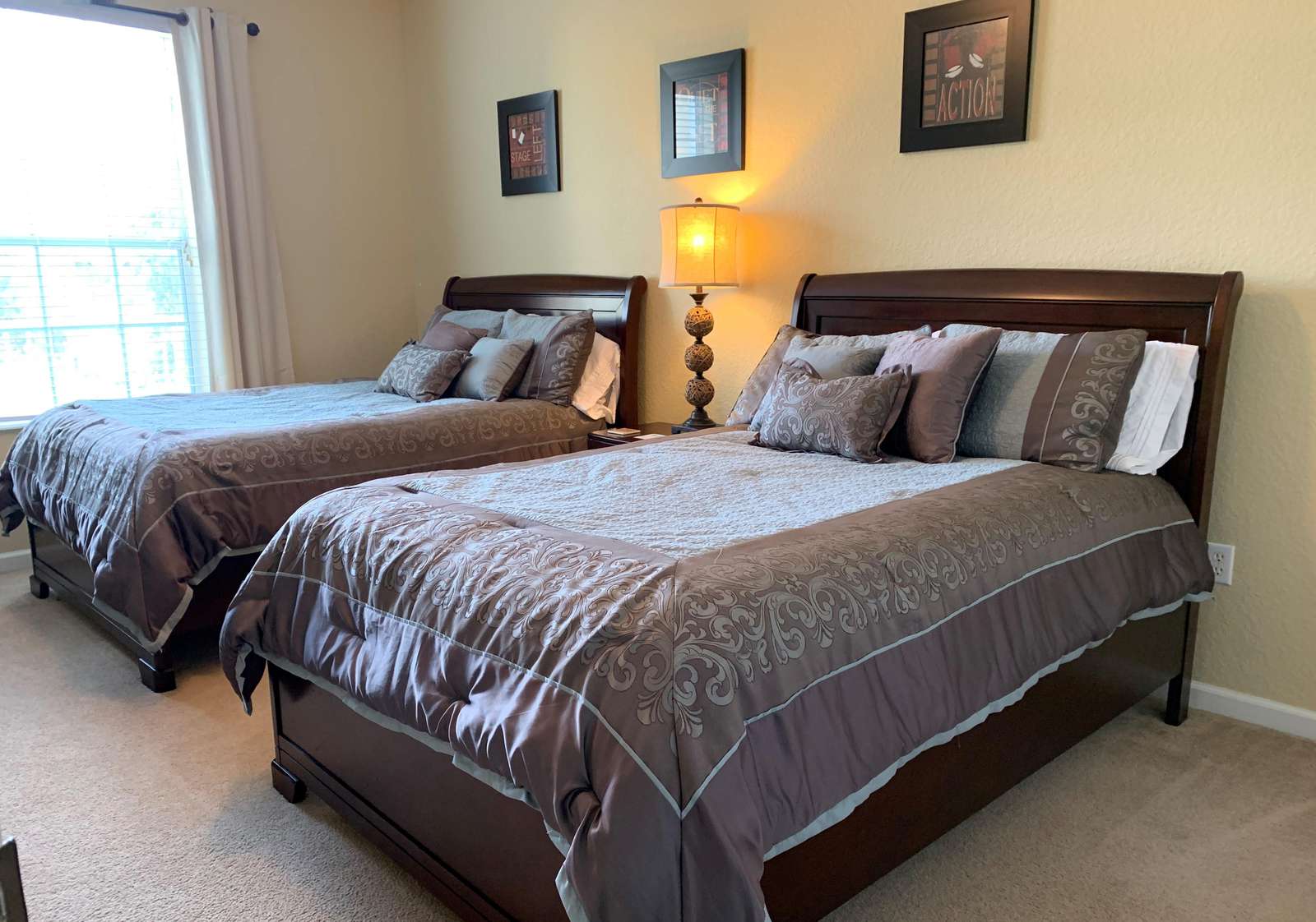 Third bedroom with two full beds