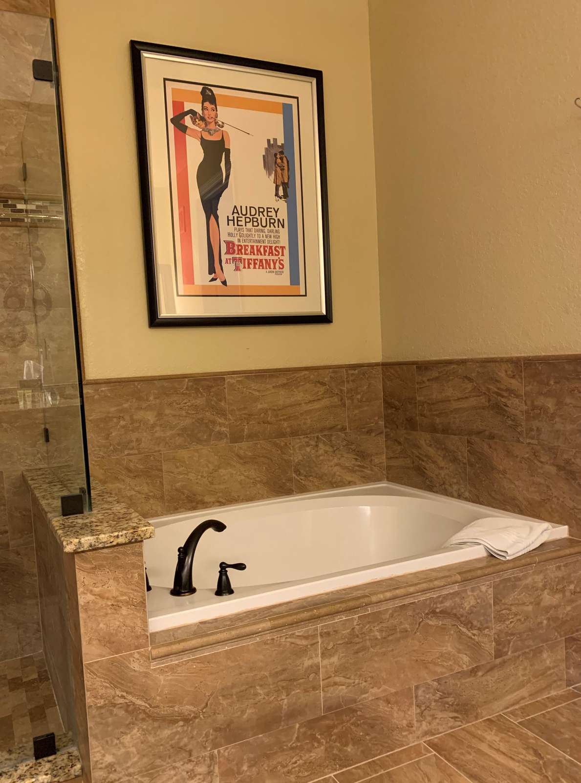 Relaxing roman tub in master bathroom
