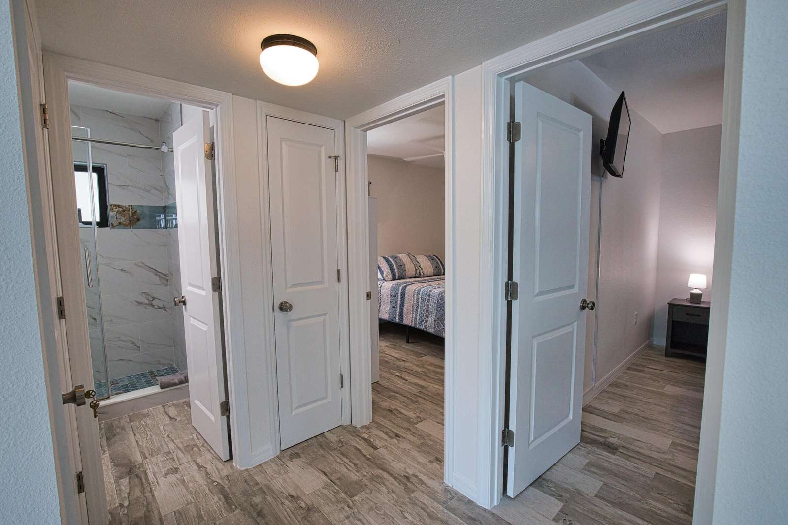 Hallway to Bed and Bathrooms
