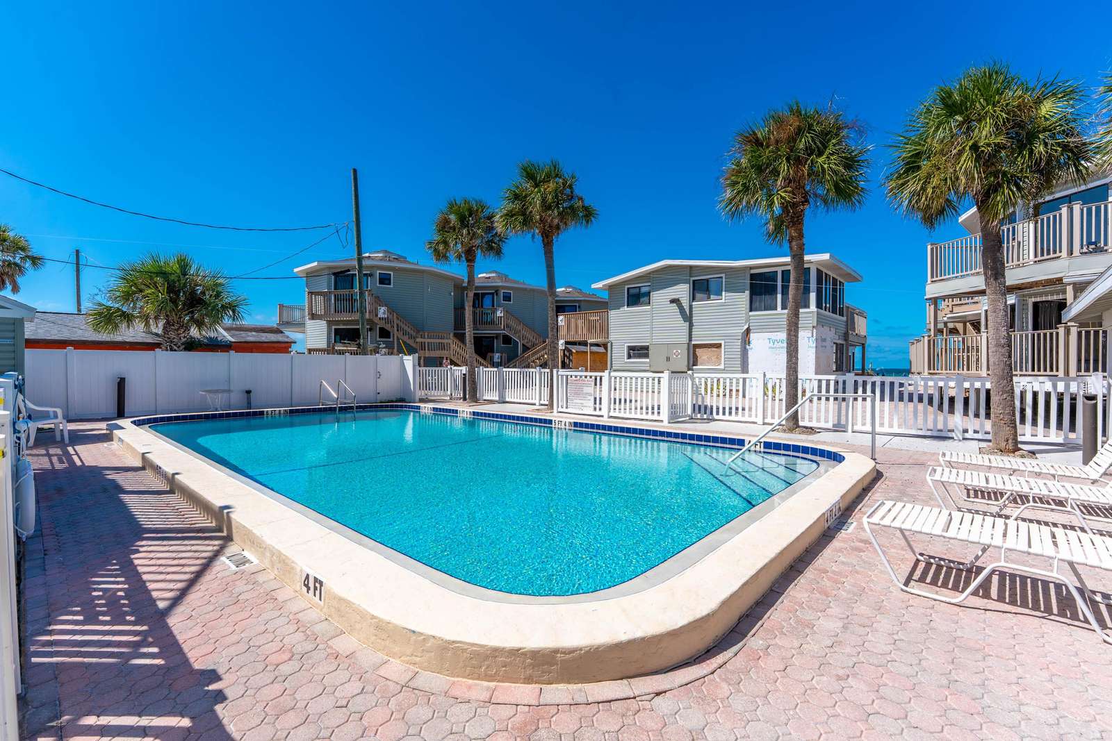 Community Pool with Recliners