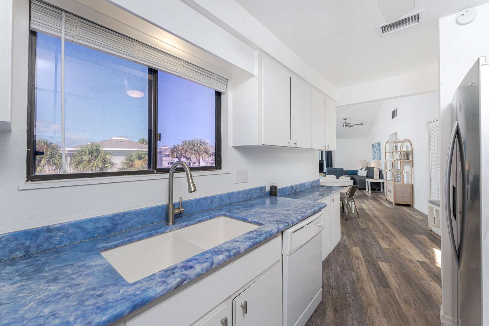 View from Kitchen into Living Room