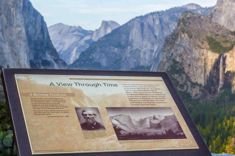 History at Tunnel View.