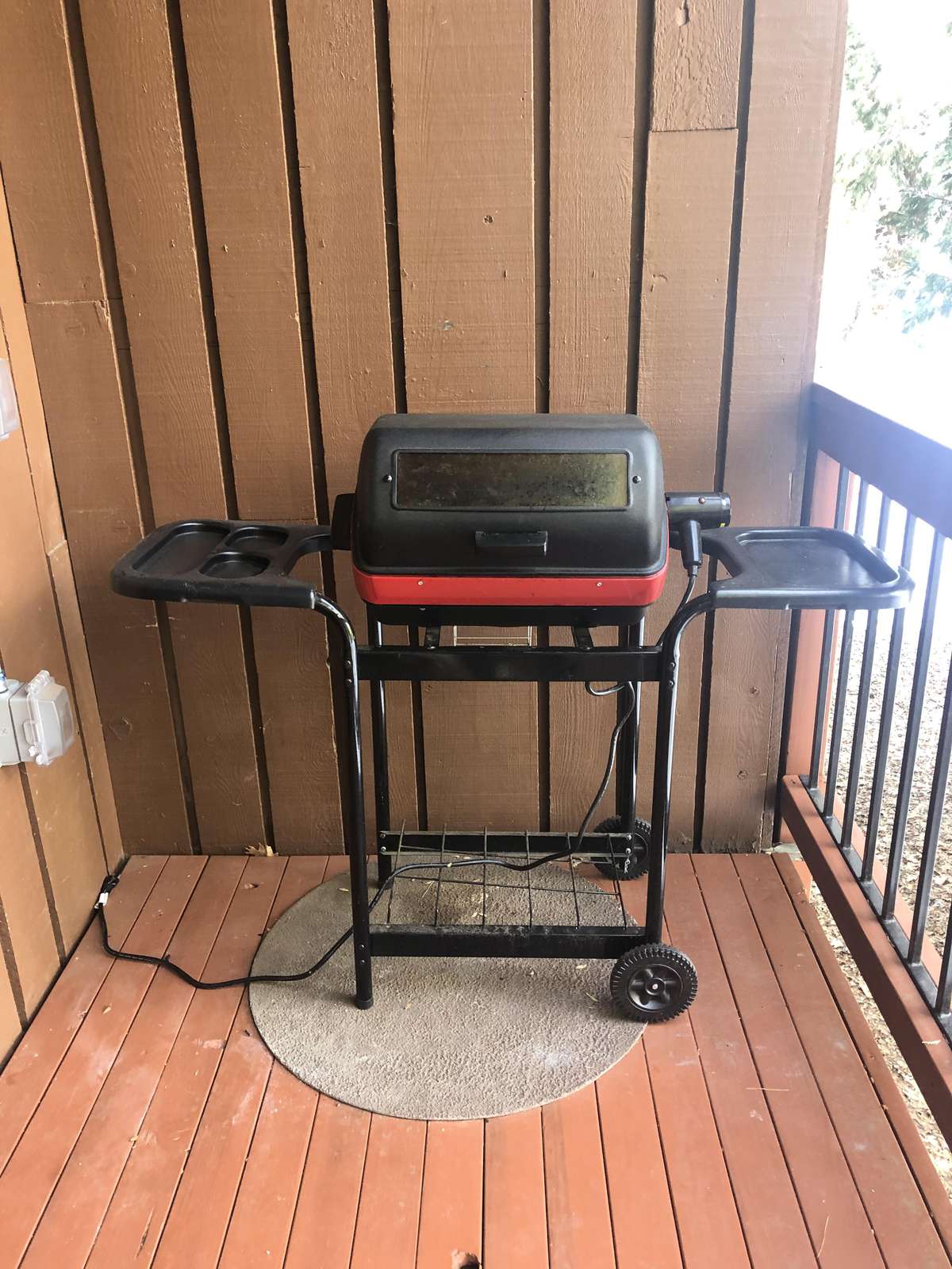 Electric grill on your balcony.