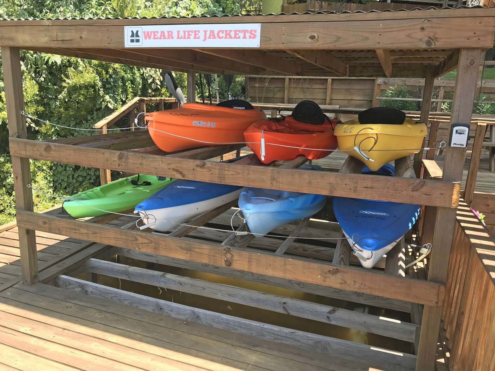 The kayaks come with the home and are for you and your guests to use.