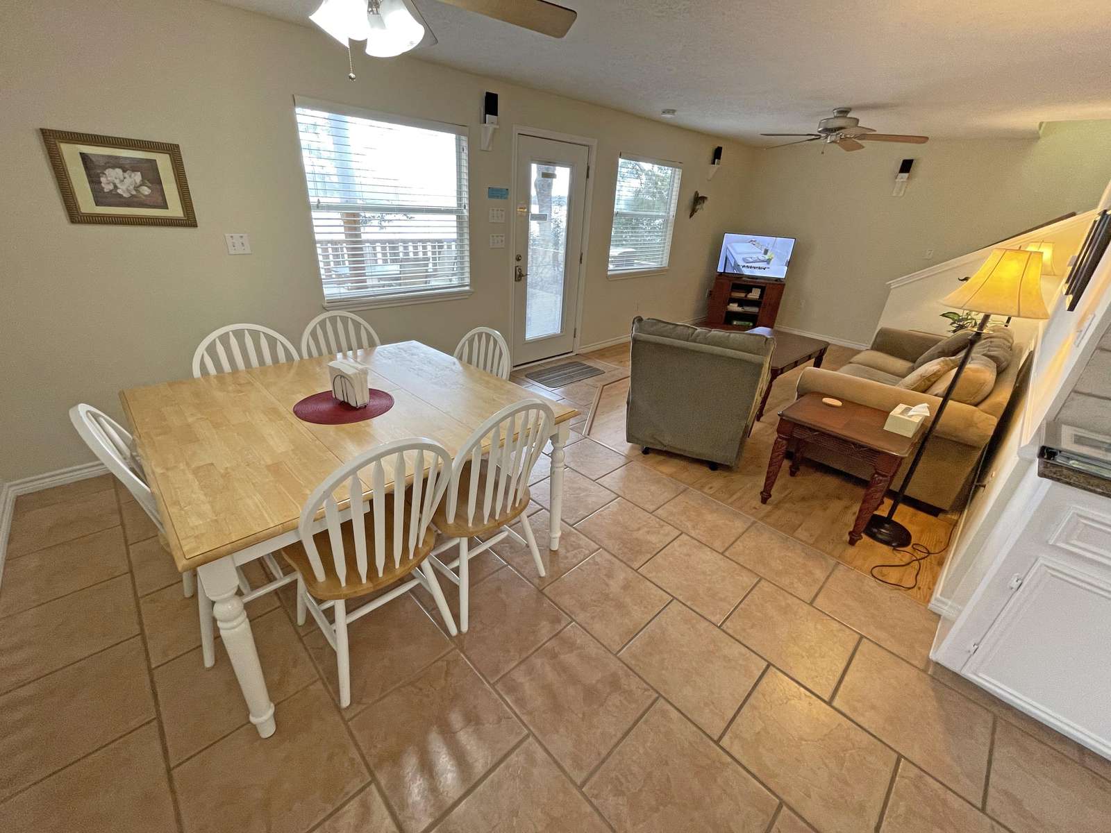 Another angle of the living area.
