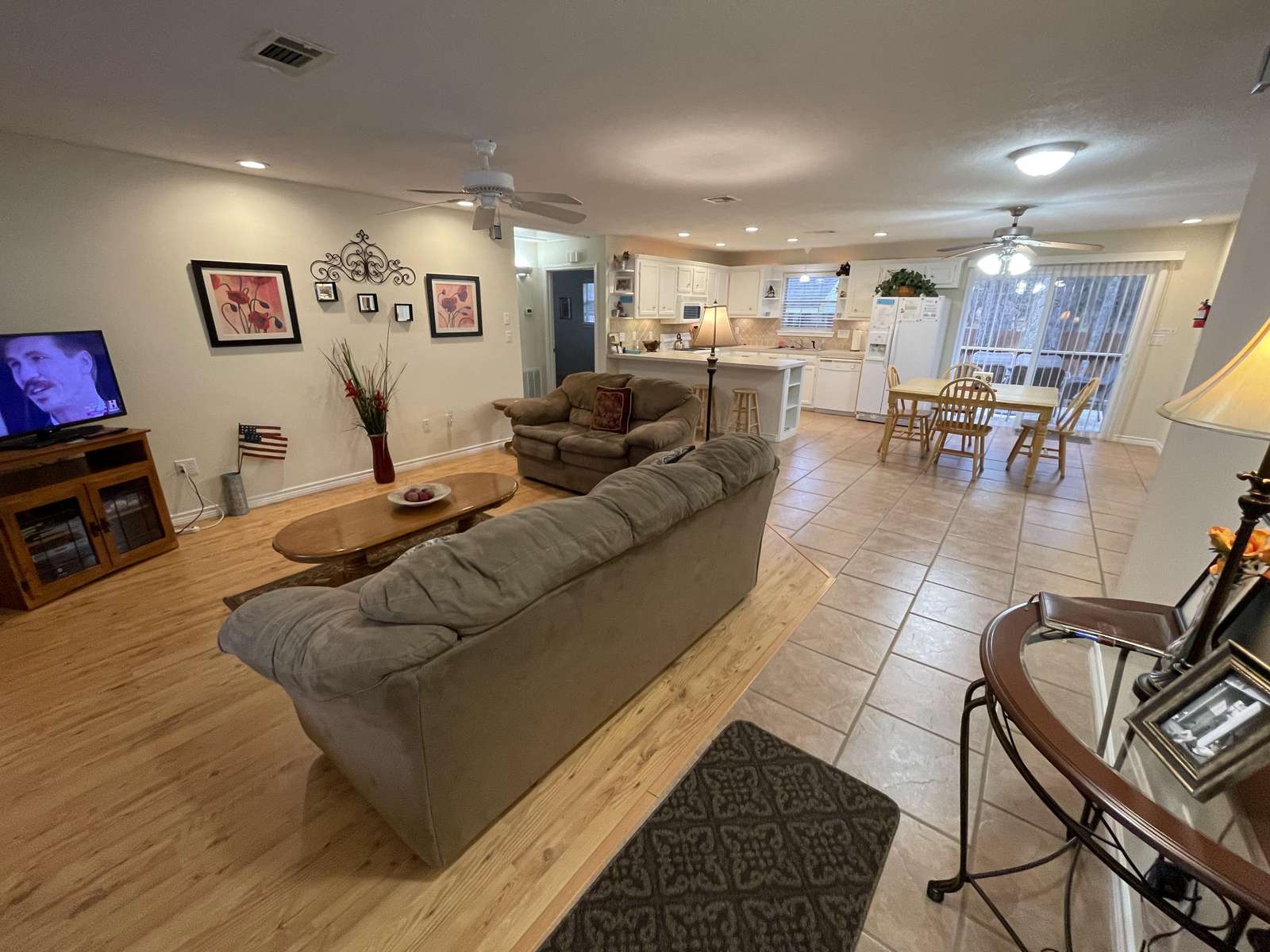 The Gregory has a very nice cozy but open floor plan. It has a lot of interesting lighting upgrades.