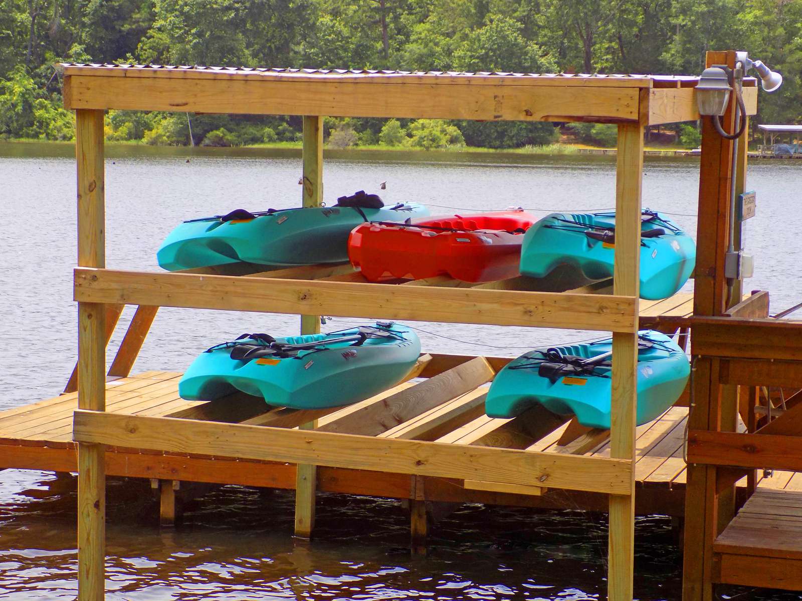 These kayaks are for you and your guests. the cove is a great place to explore.