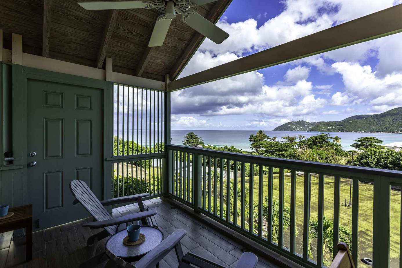 Cozy balcony retreat with stunning nature views