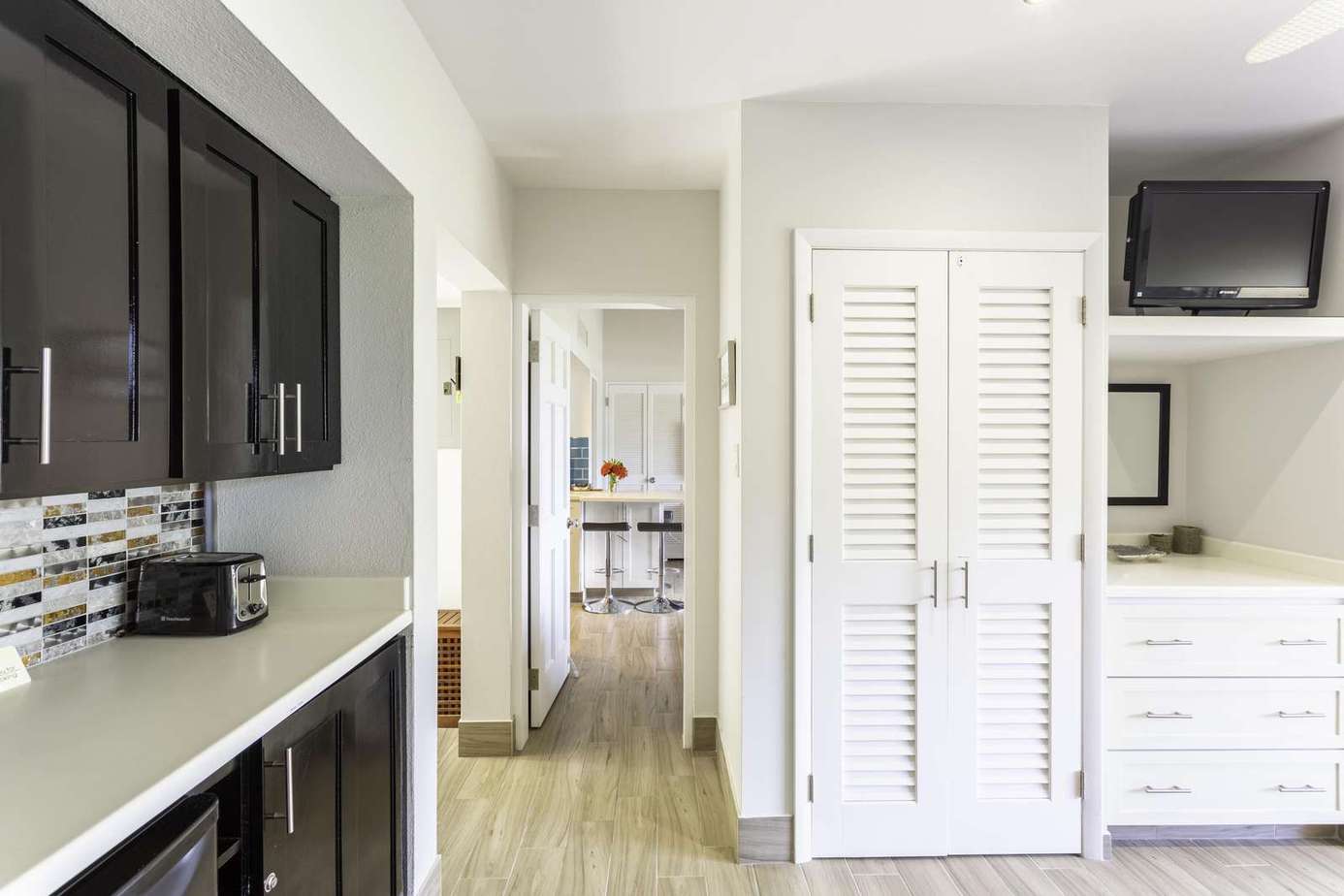 Bright, modern kitchen with sleek cabinetry and ample counter space