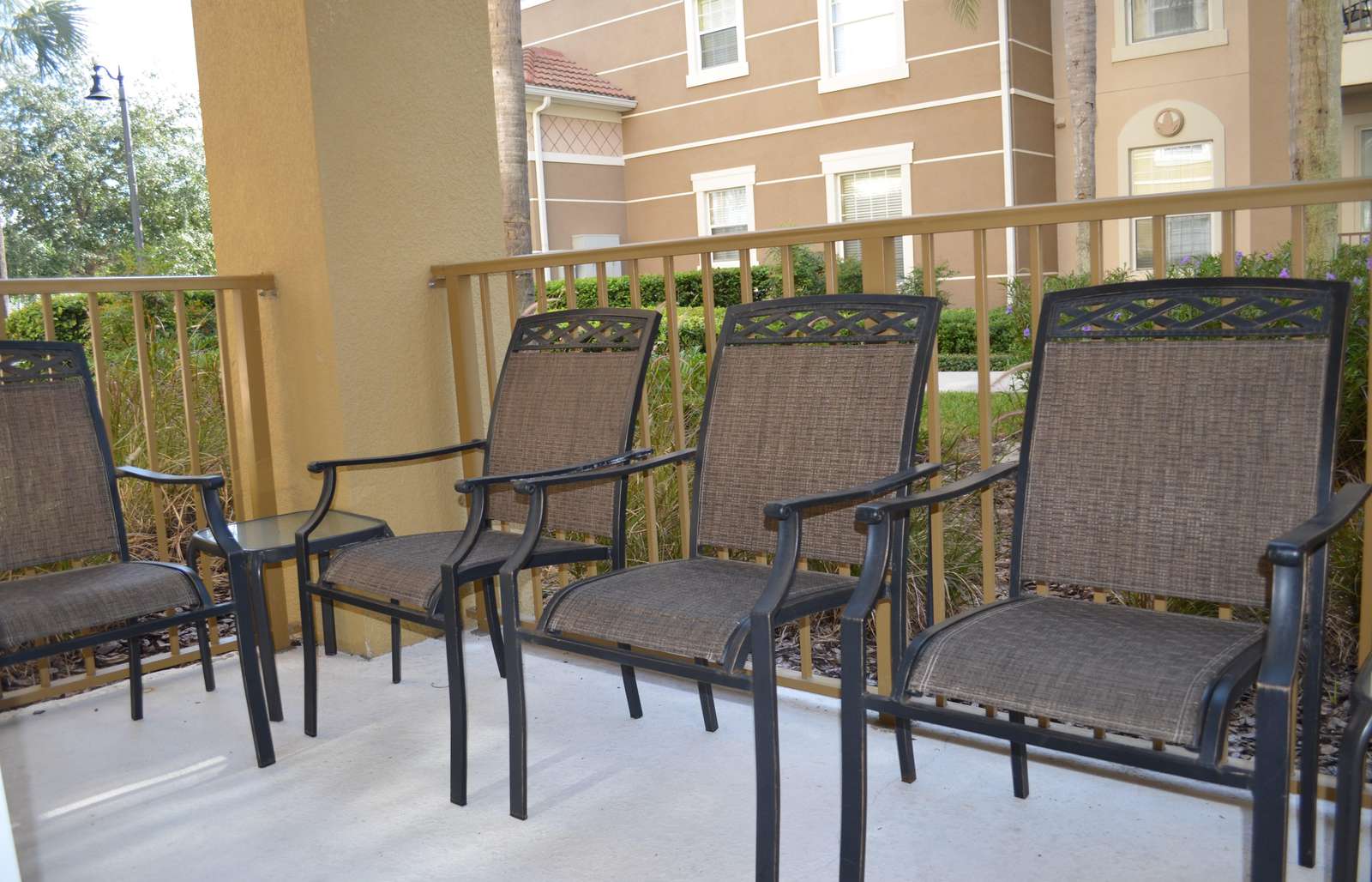 Outdoor seating for four