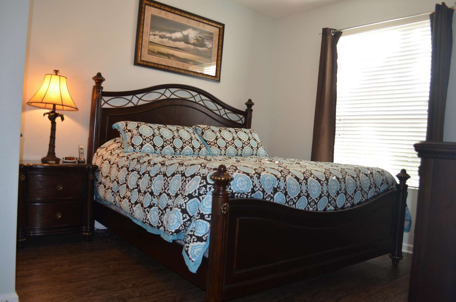 Master bedroom with king bed