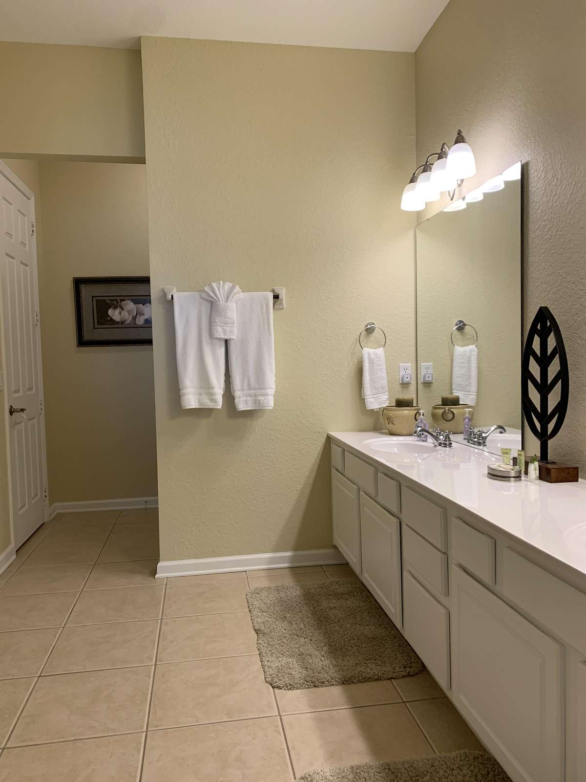 Double sinks in master bathroom