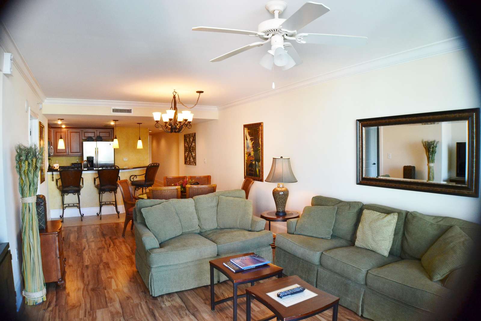 Living room area with balcony access