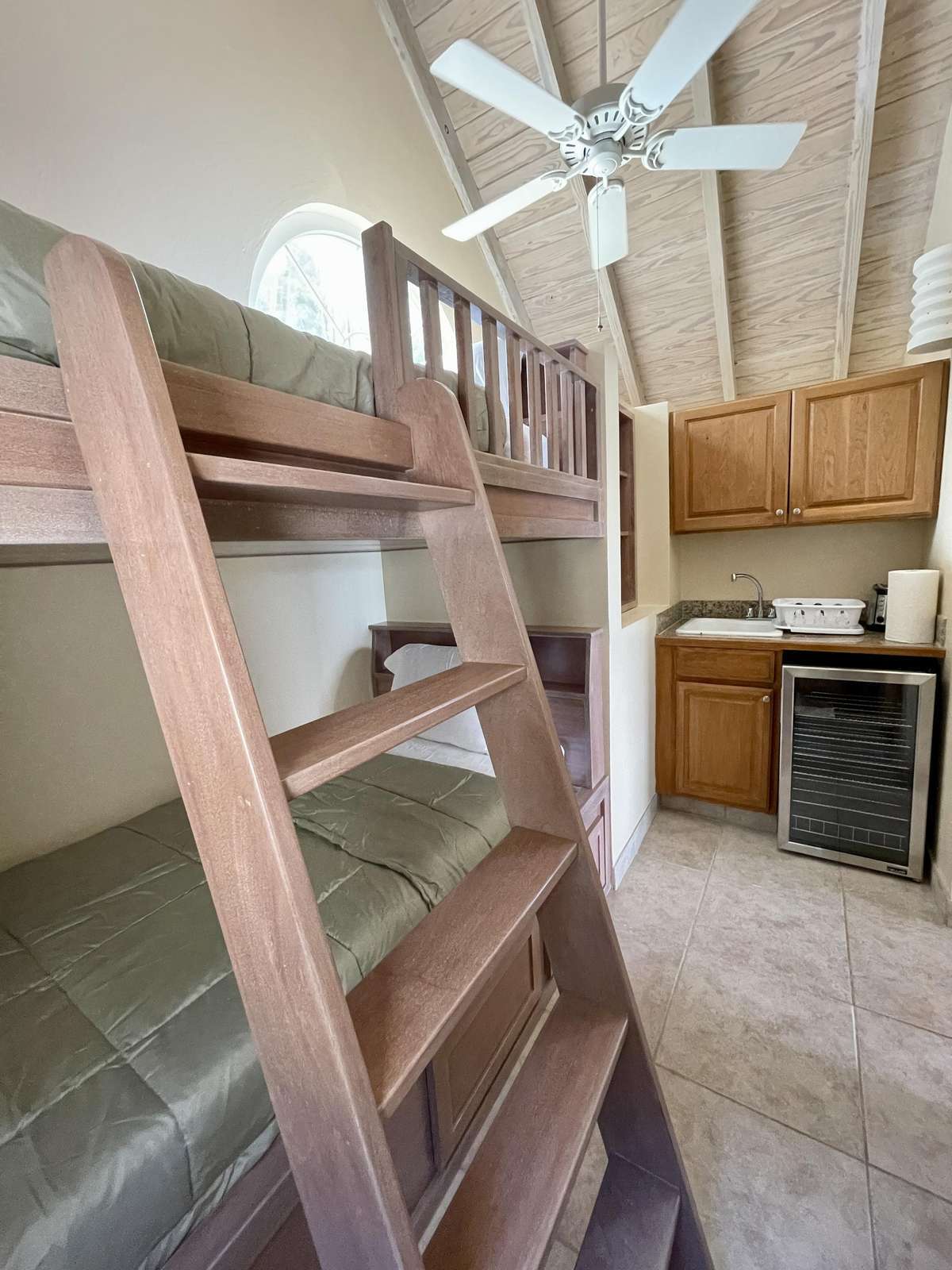 Cozy bunk room with kitchenette for family fun